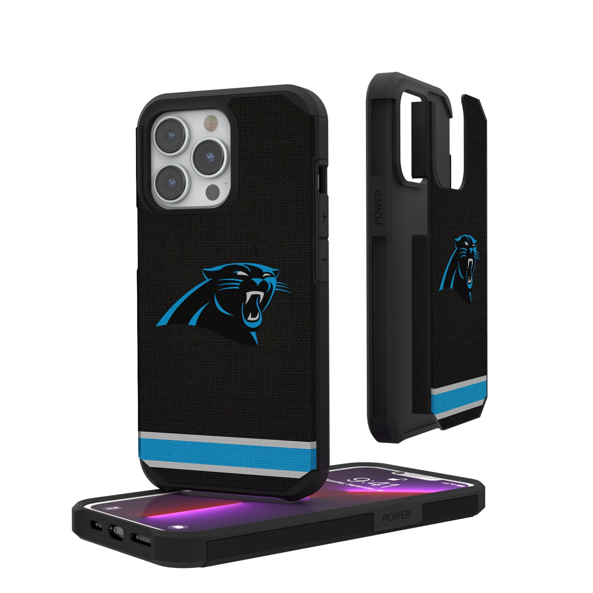 Carolina Panthers Stripe Rugged Phone Case 1