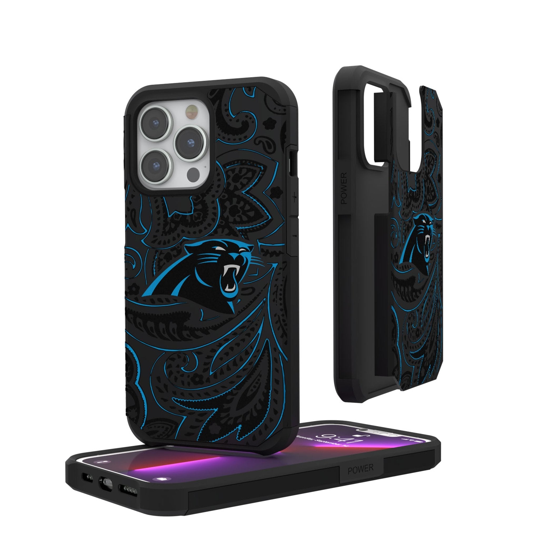 Carolina Panthers Paisley Rugged Phone Case 1
