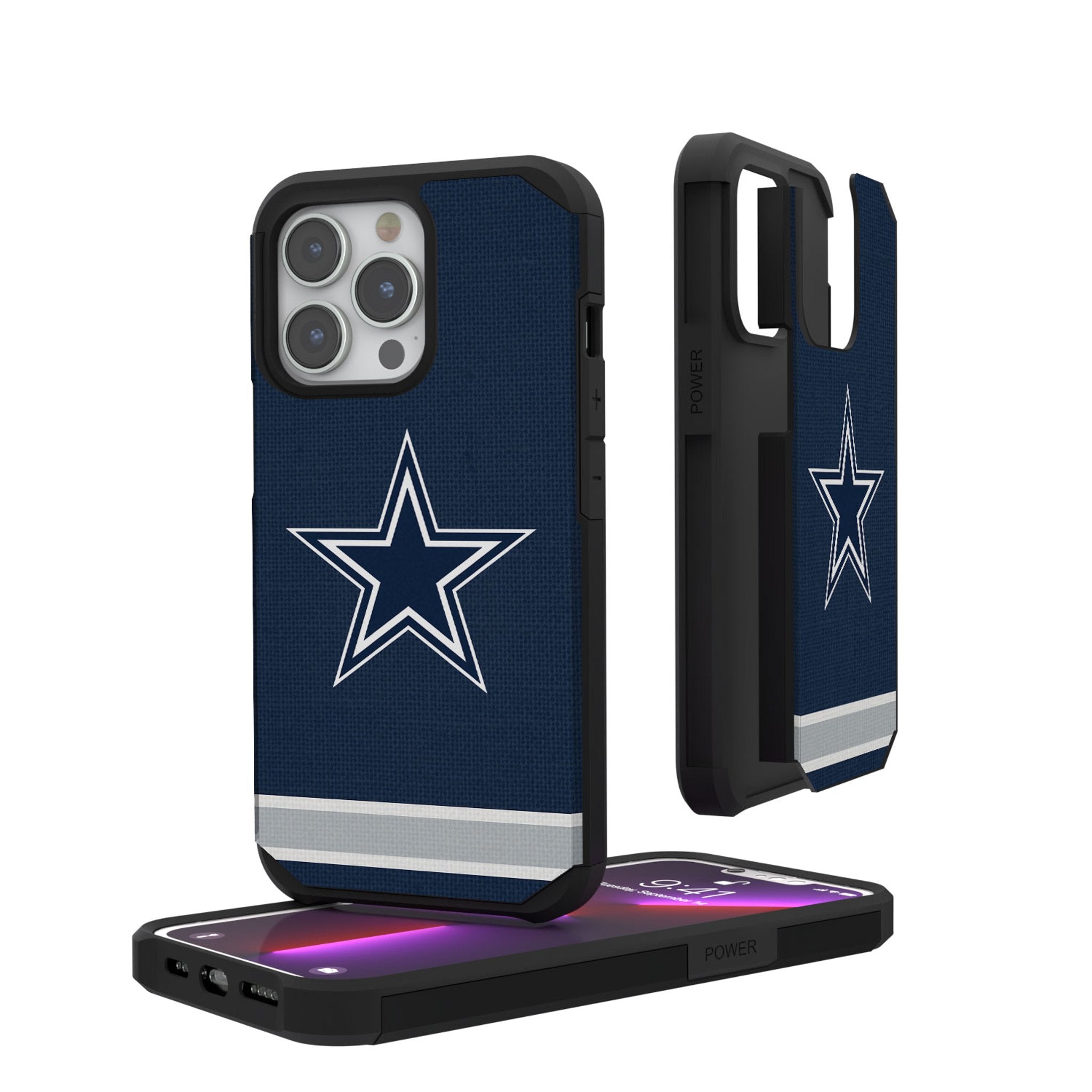 Dallas Cowboys Stripe Rugged Phone Case 1