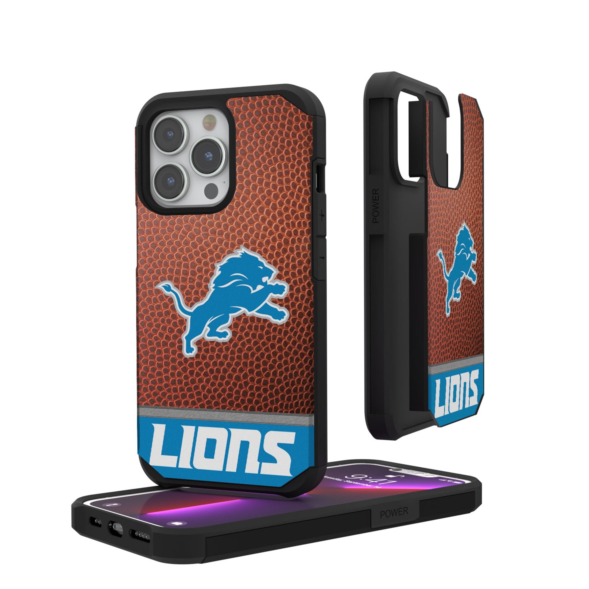 Detroit Lions Football Wordmark Rugged Phone Case 1