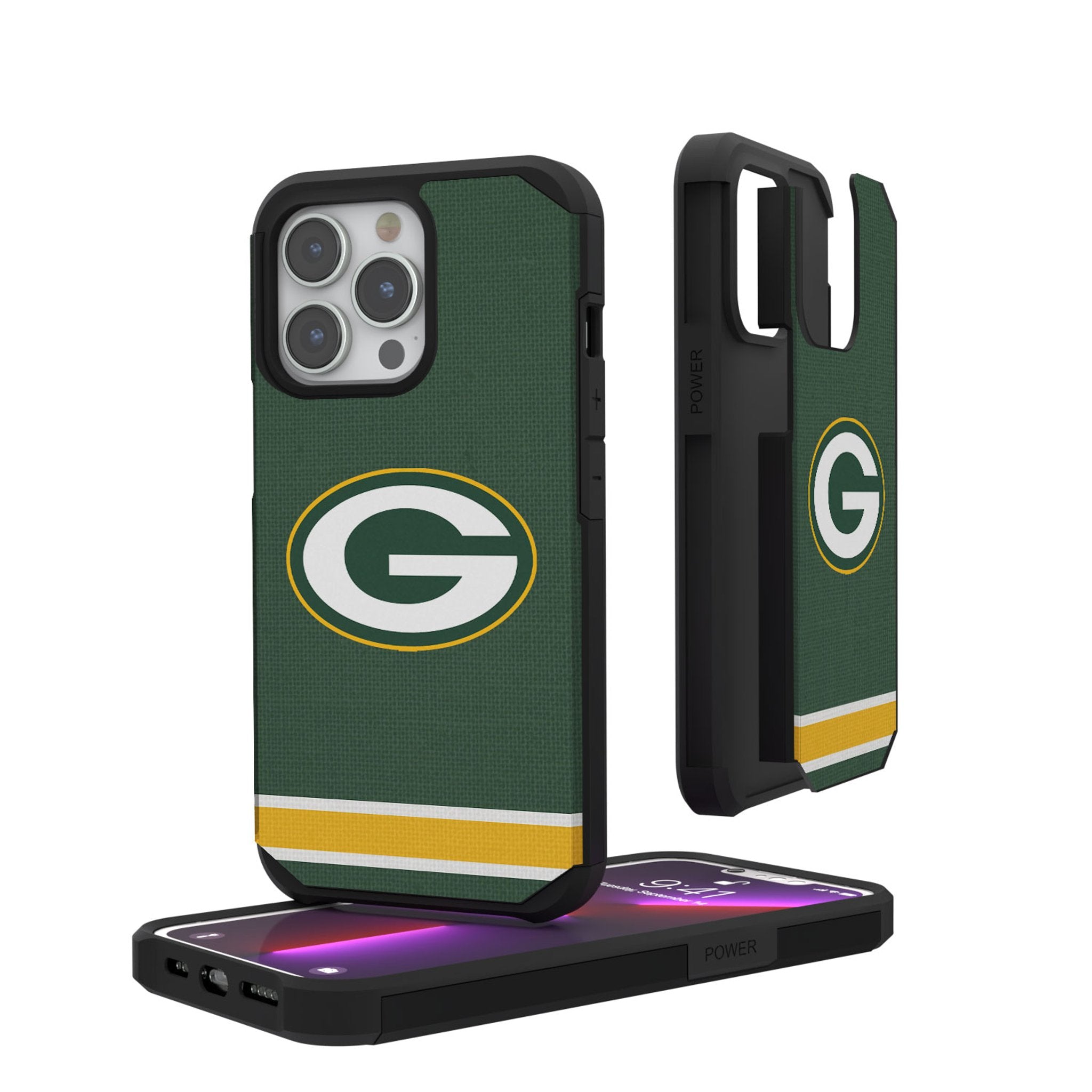 Green Bay Packers Stripe Rugged Phone Case 1