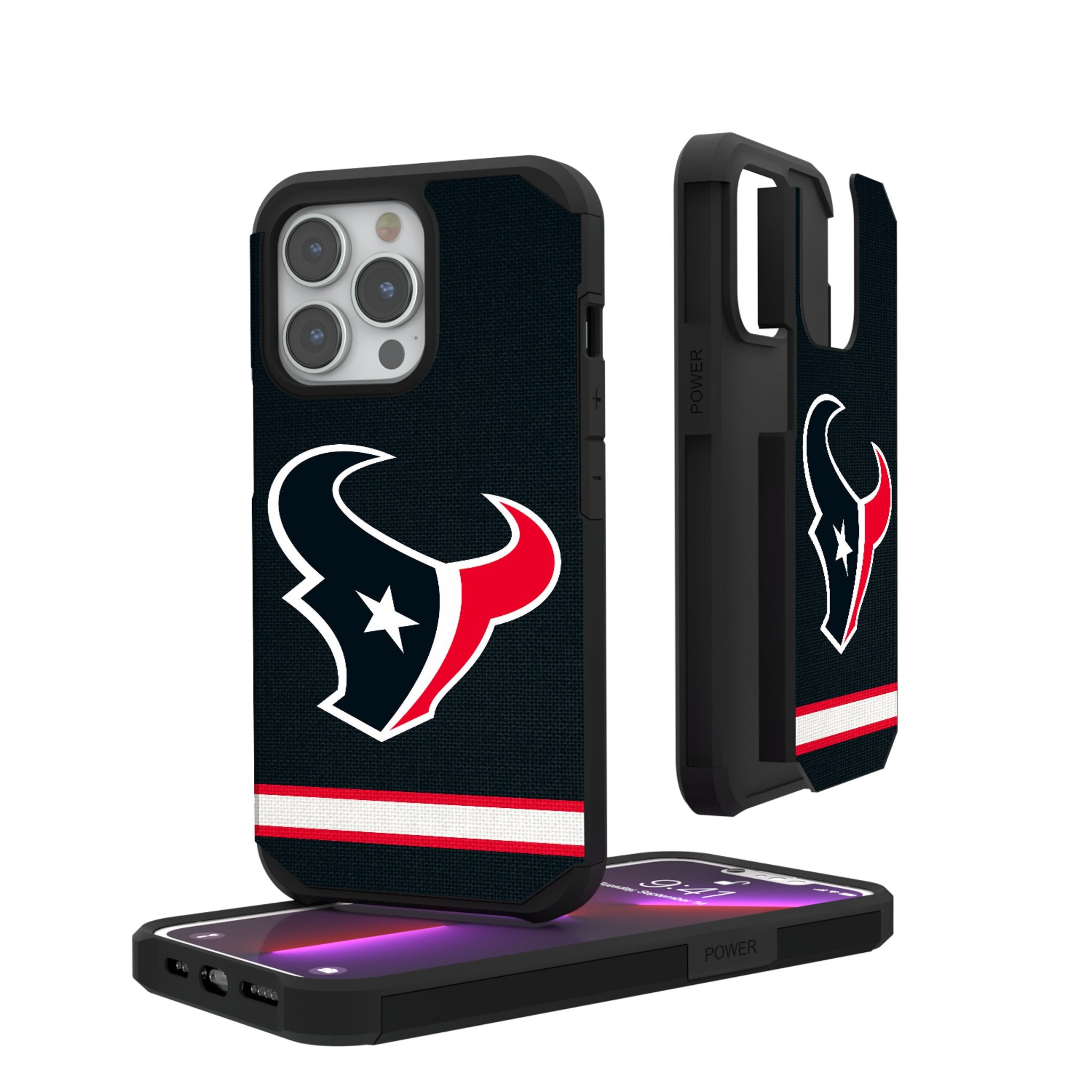 Houston Texans Stripe Rugged Phone Case 1