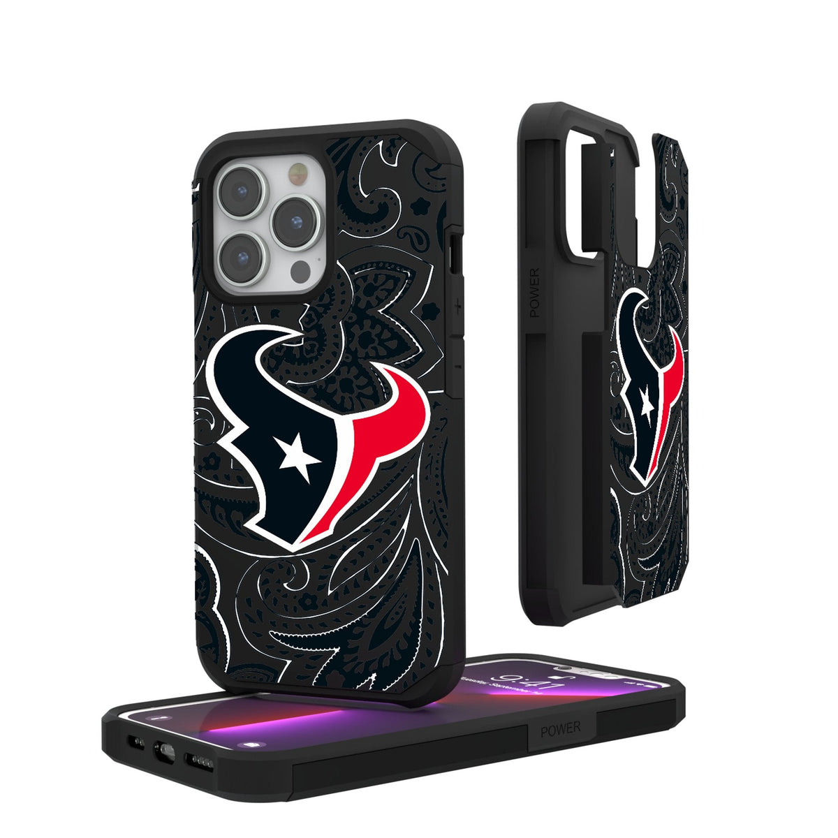 Houston Texans Paisley Rugged Phone Case 1