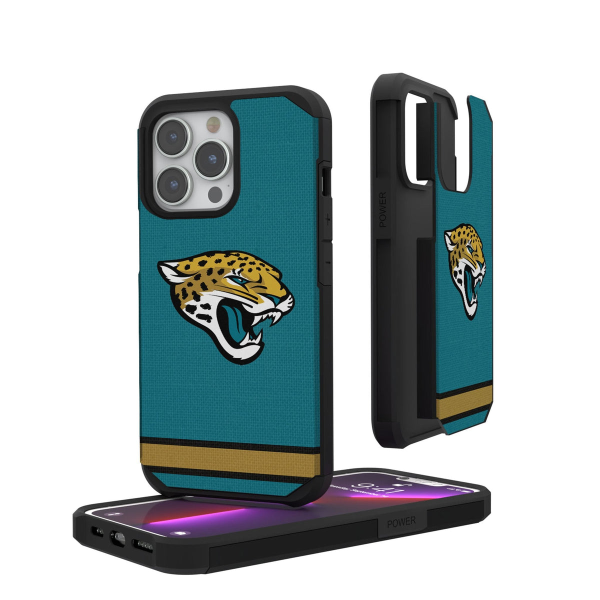 Jacksonville Jaguars Stripe Rugged Phone Case 1