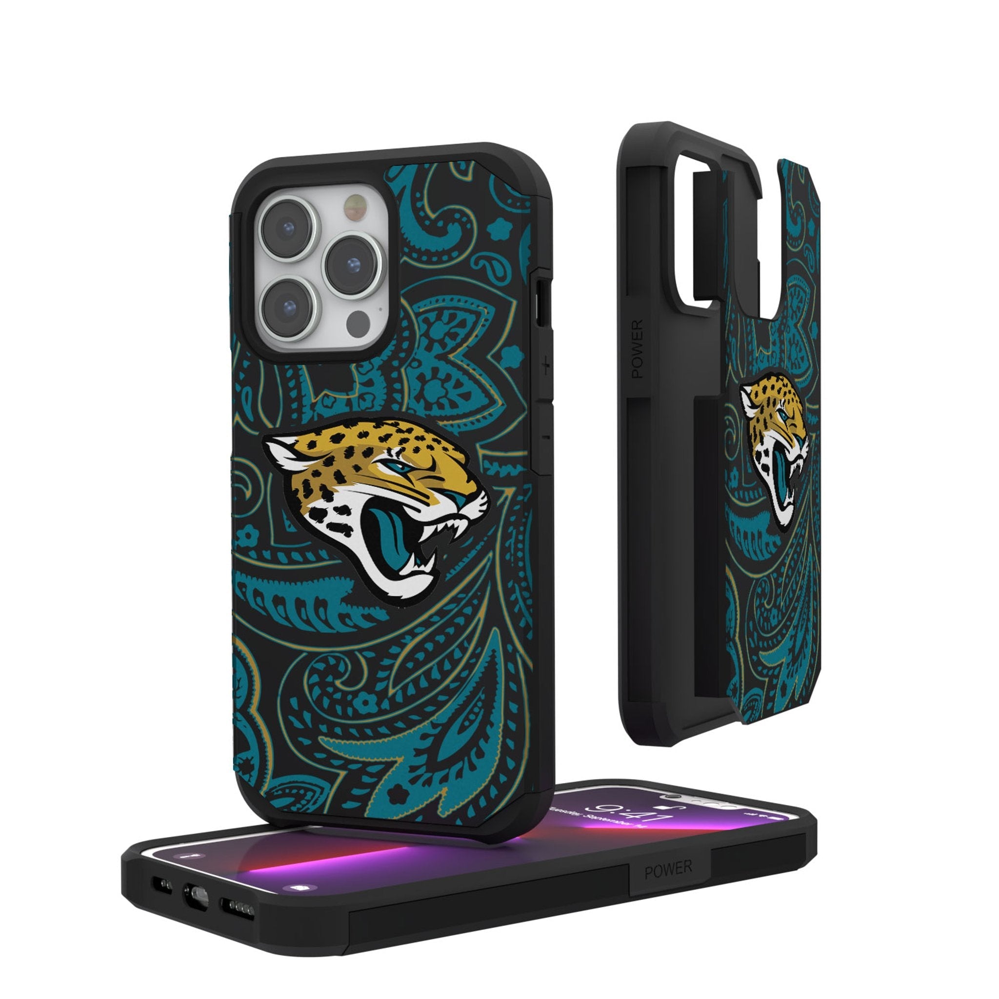 Jacksonville Jaguars Paisley Rugged Phone Case 1