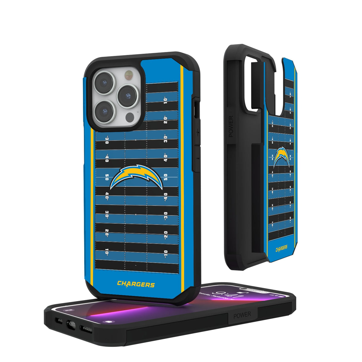 Los Angeles Chargers Field Rugged Phone Case 1