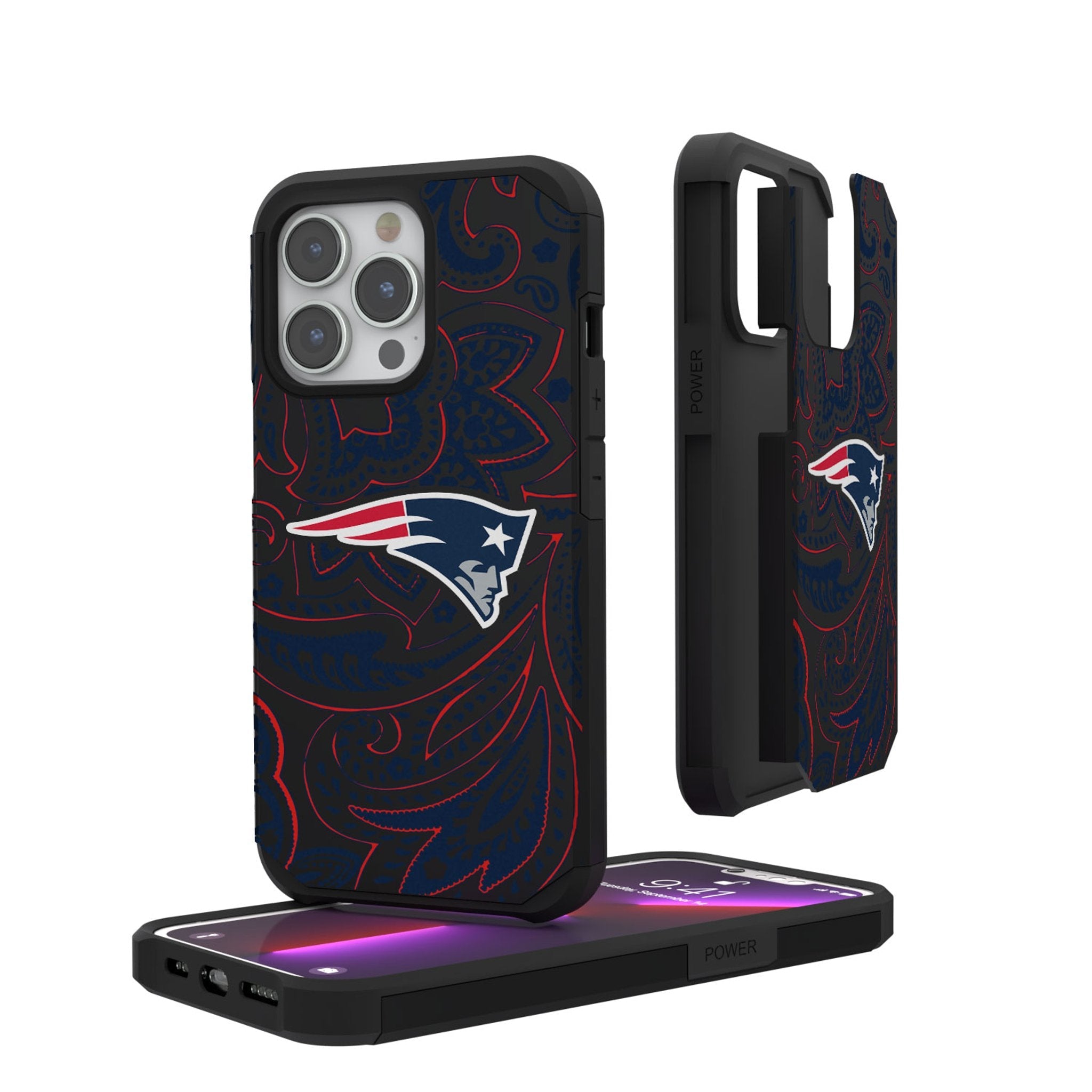 New England Patriots Paisley Rugged Phone Case 1