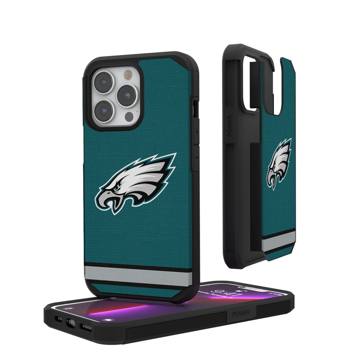 Philadelphia Eagles Stripe Rugged Phone Case 1