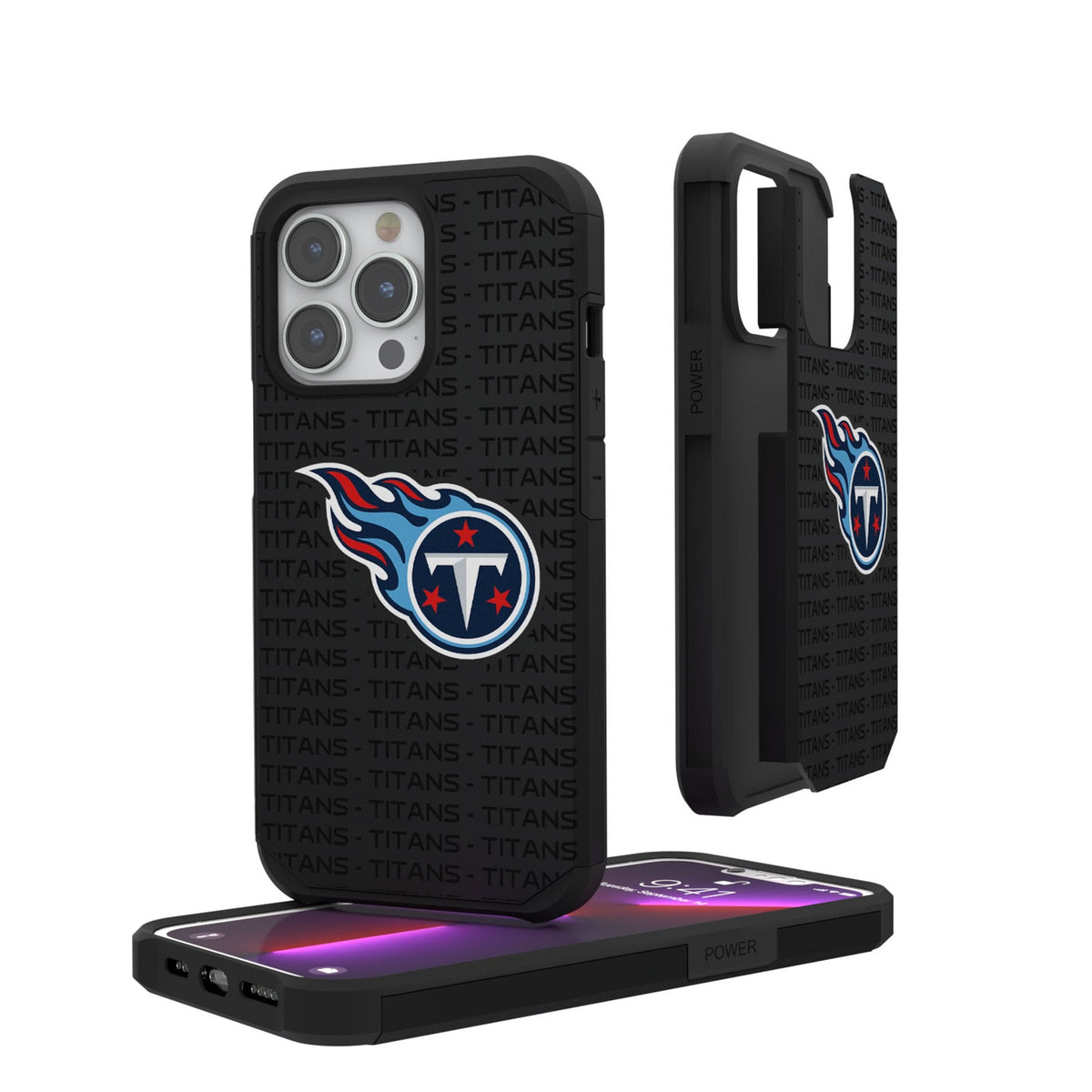 Tennessee Titans Text Backdrop Rugged Phone Case 1