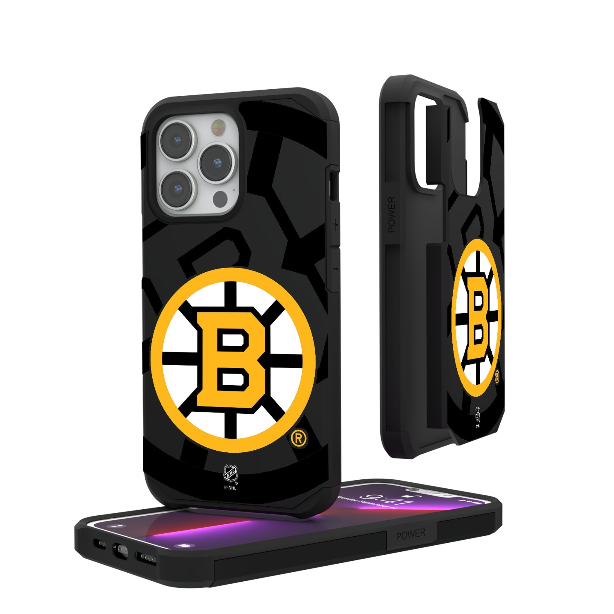 Boston Bruins Monocolor Tilt Rugged Phone Case for Apple iPhone