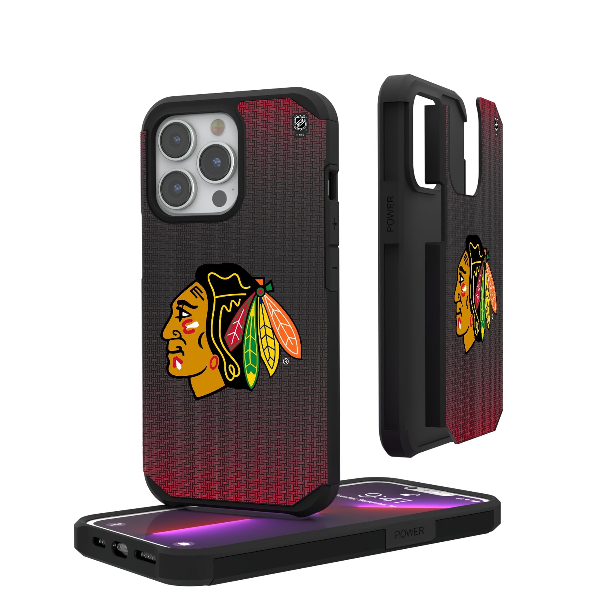 Chicago Blackhawks Linen Rugged Phone Case