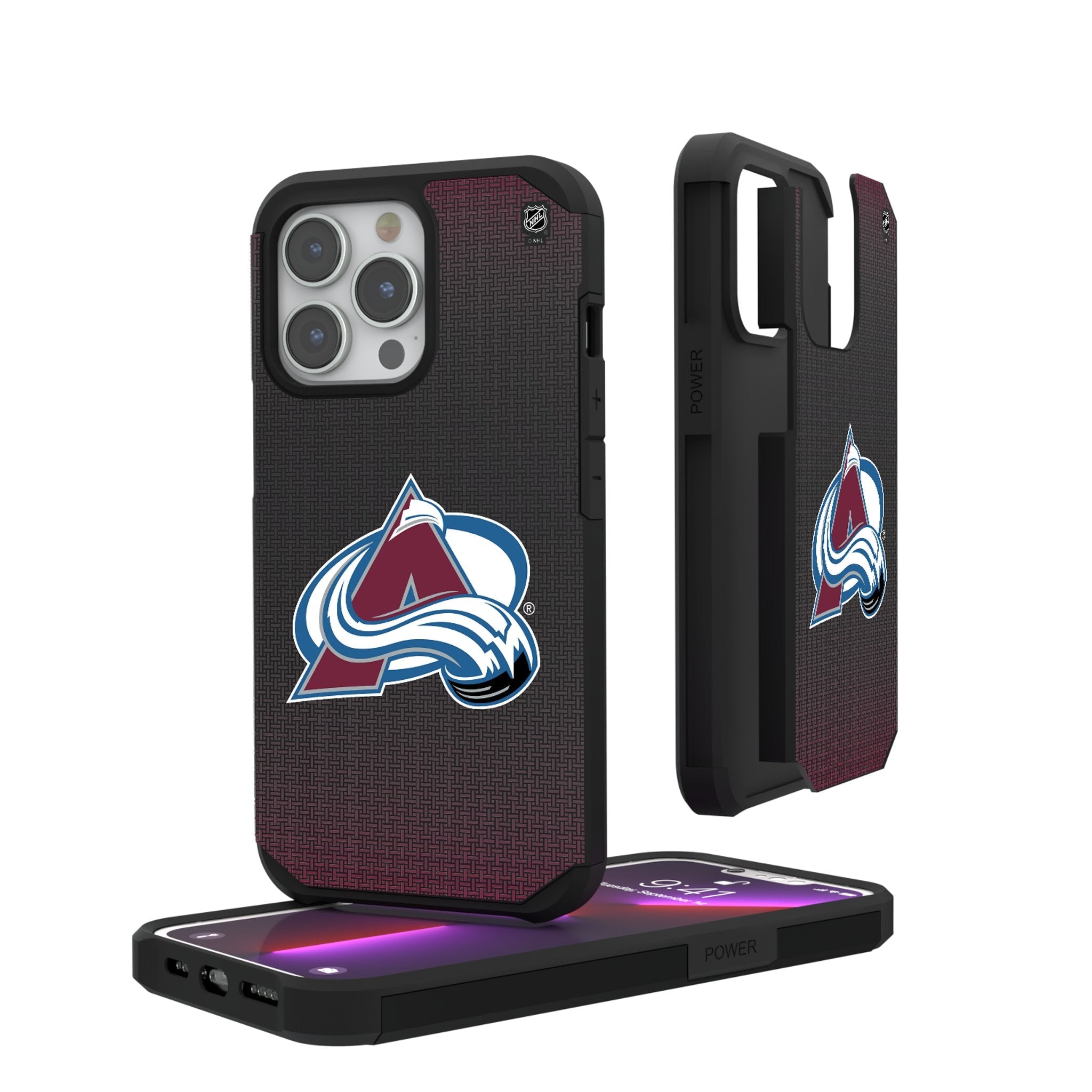 Colorado Avalanche Linen Rugged Phone Case