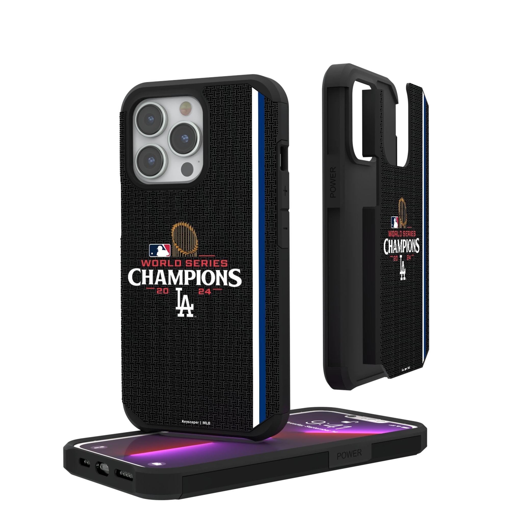LA Dodgers 2024 MLB World Series Rugged Phone Case for Apple iPhone 1