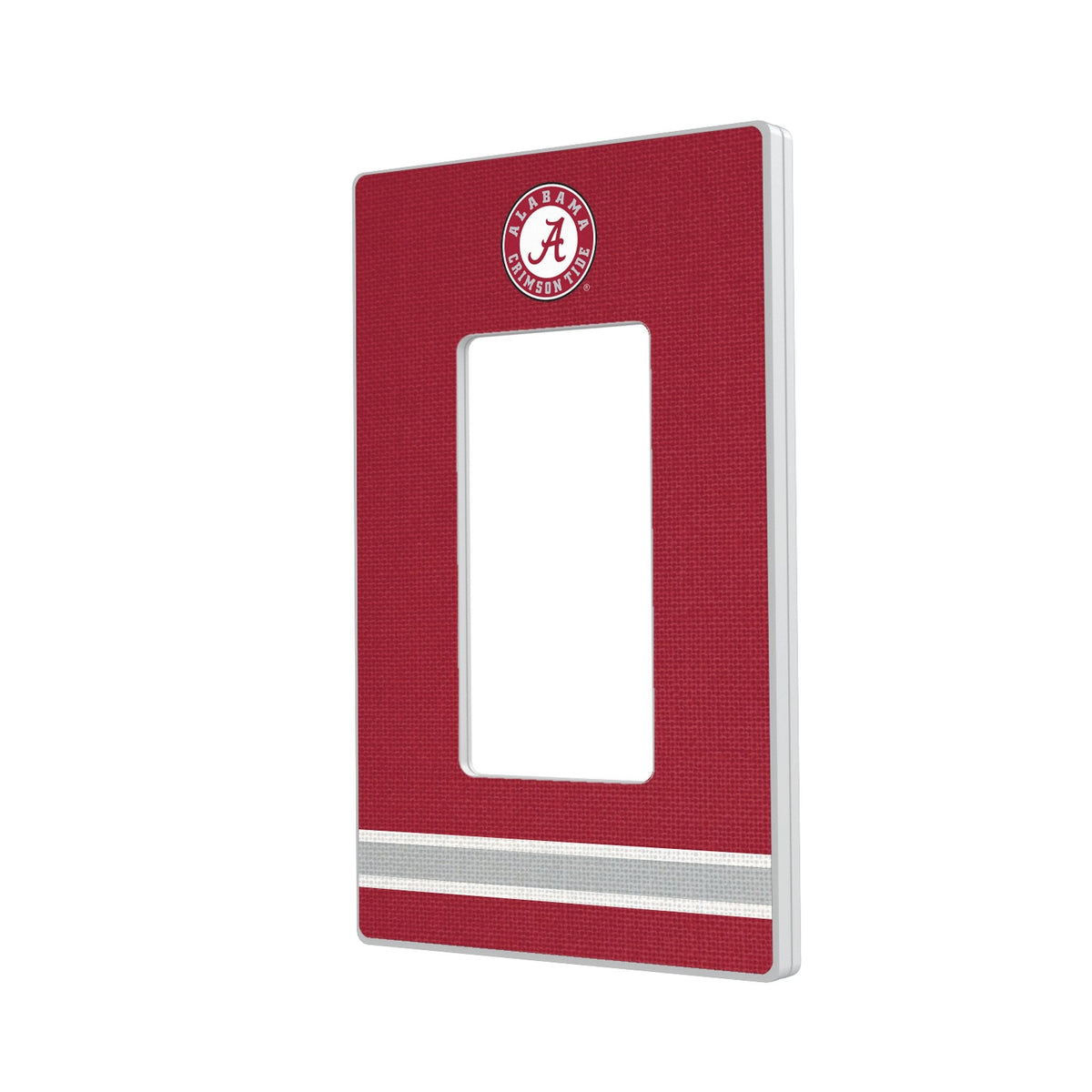 University of Alabama Crimson Tide Stripe Hidden-Screw Light Switch Plate 2