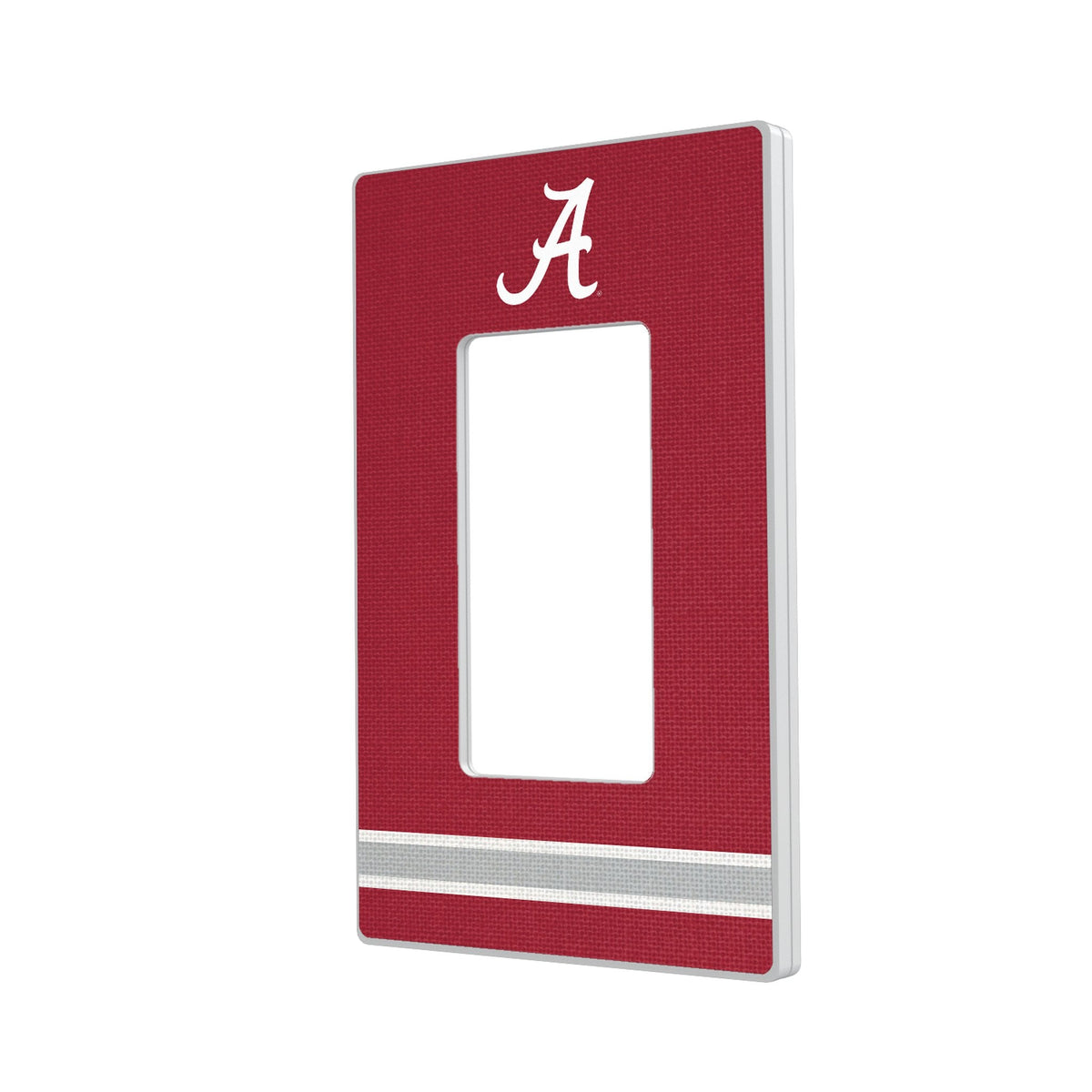 University of Alabama Crimson Tide Script A Stripe Hidden-Screw Light Switch Plate 2
