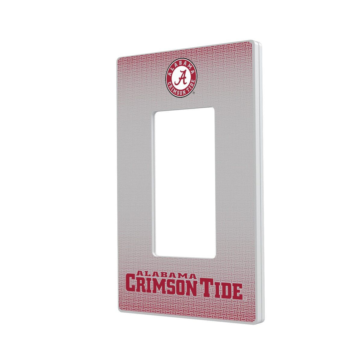 University of Alabama Crimson Tide Linen Hidden-Screw Light Switch Plate 2