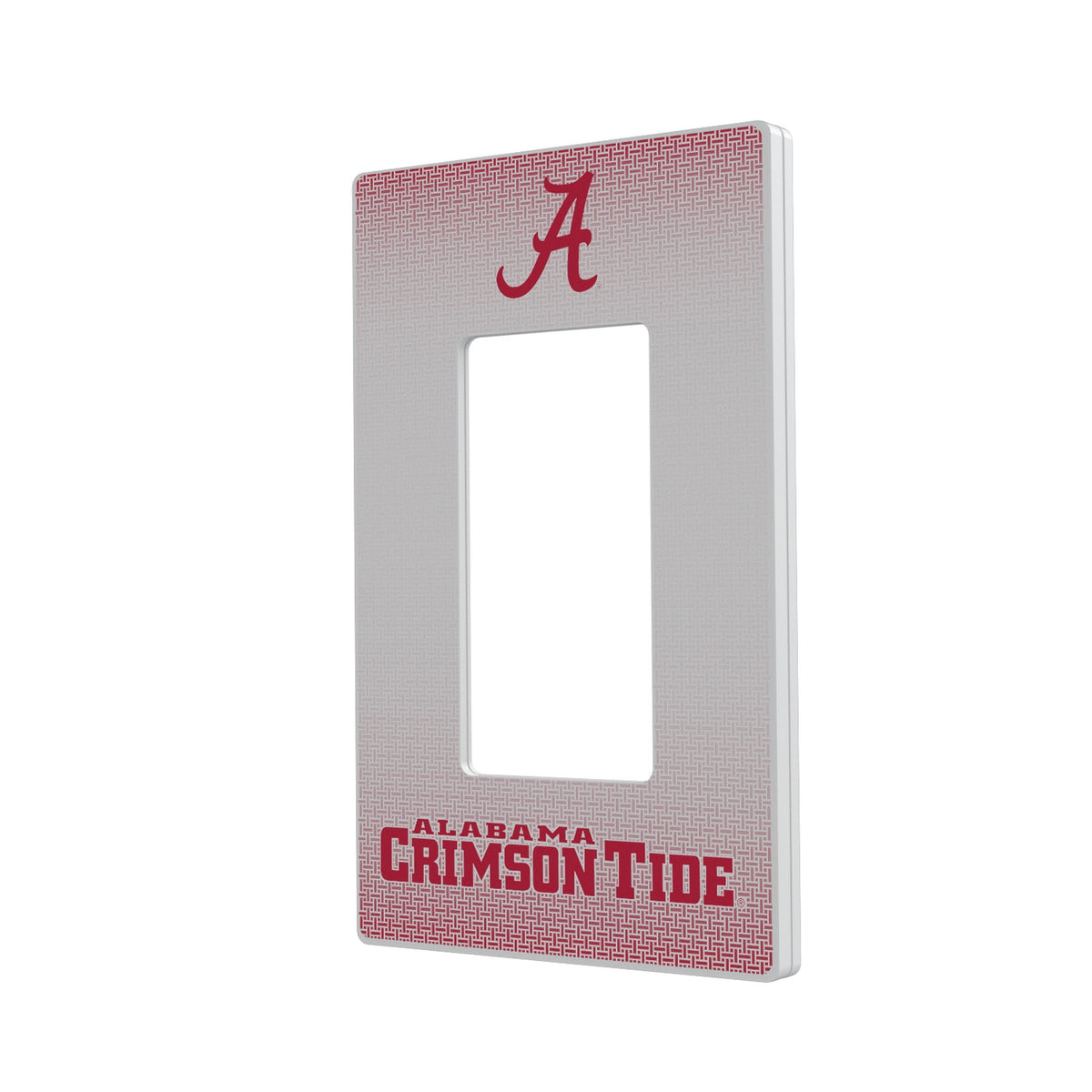 University of Alabama Crimson Tide Script A Linen Hidden-Screw Light Switch Plate 2