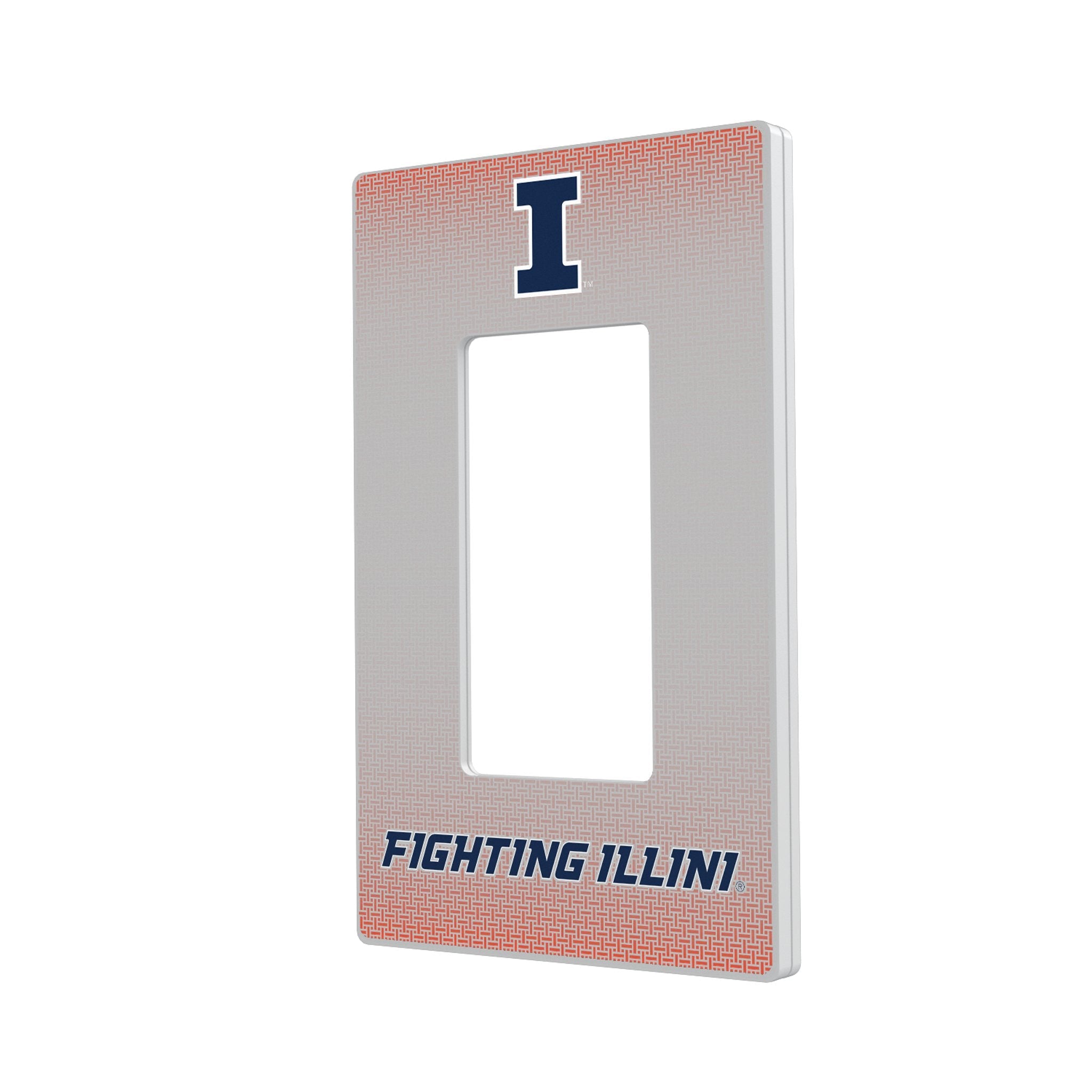 University of Illinois Fighting Illini Linen Hidden-Screw Light Switch Plate