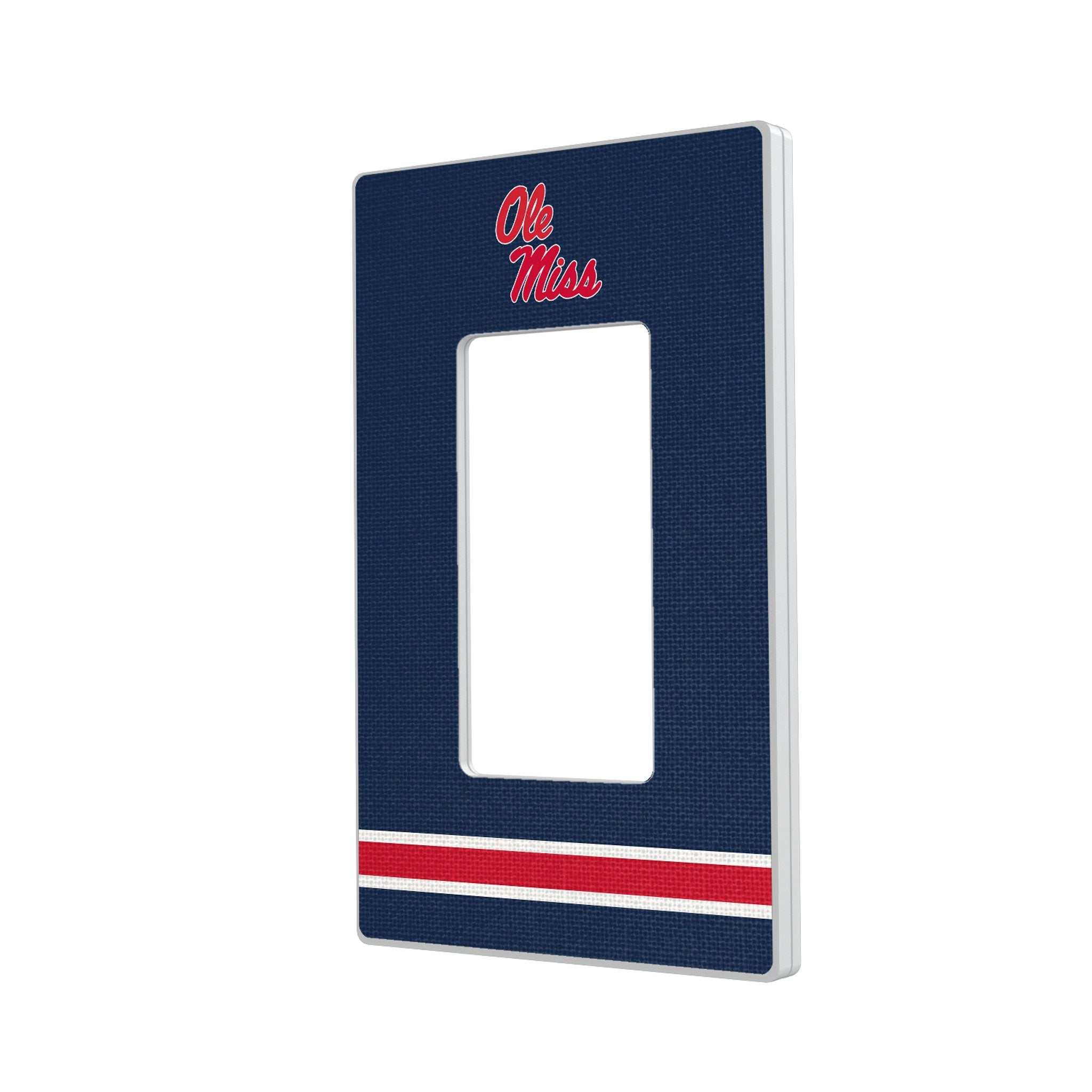 University of Mississippi Rebels Stripe Hidden-Screw Light Switch Plate 2