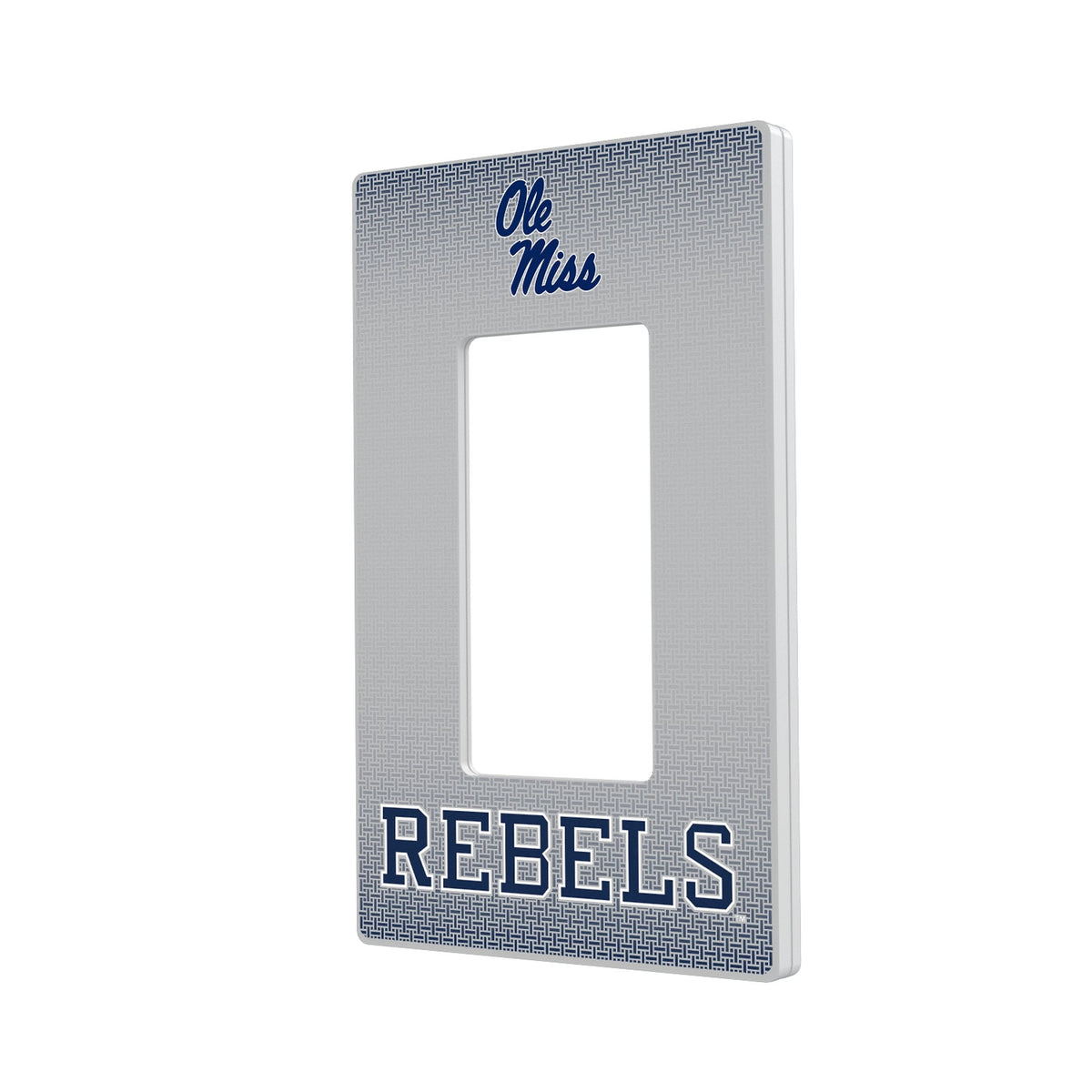 University of Mississippi Rebels Linen Hidden-Screw Light Switch Plate 2