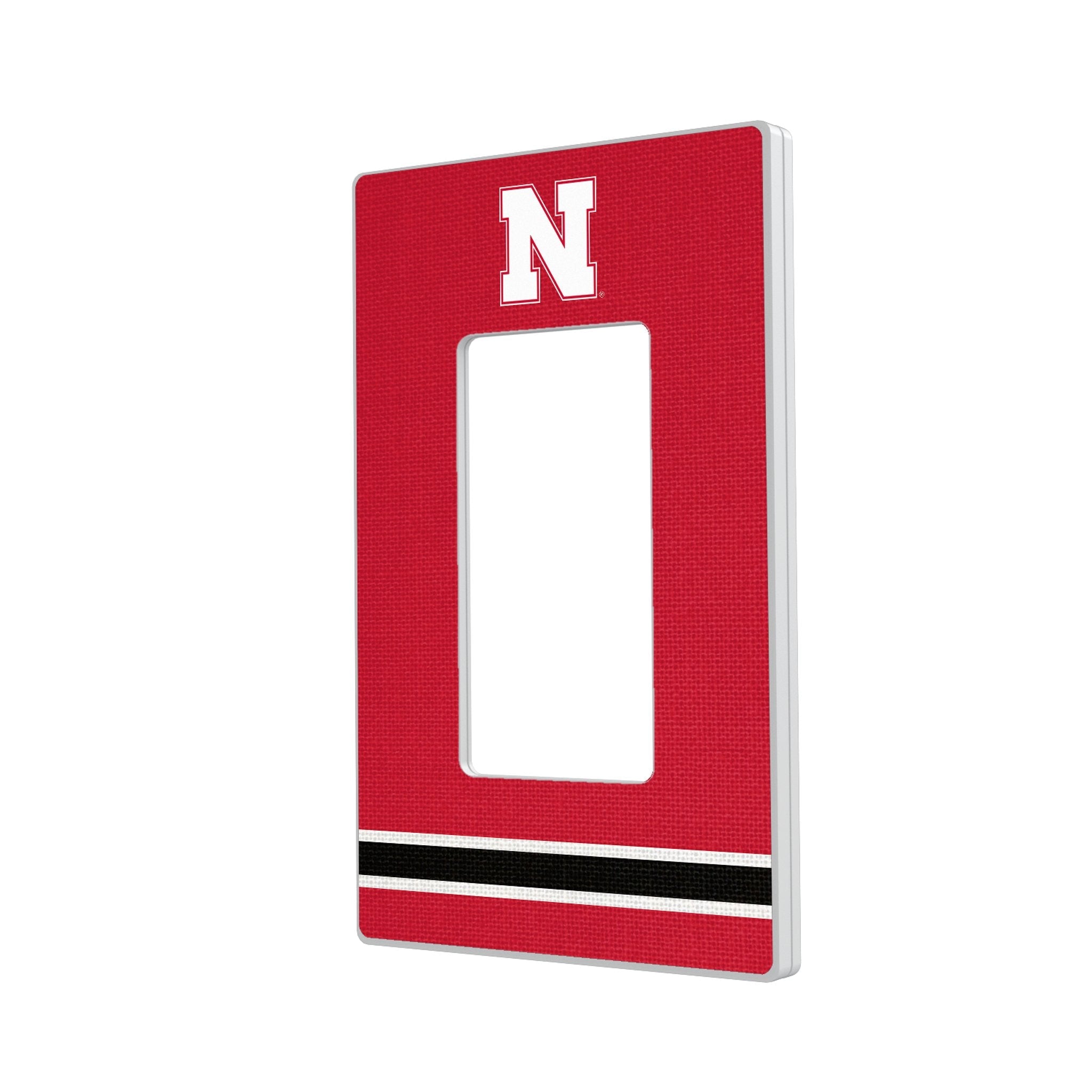 University of Nebraska Huskers Block N Stripe Hidden-Screw Light Switch Plate