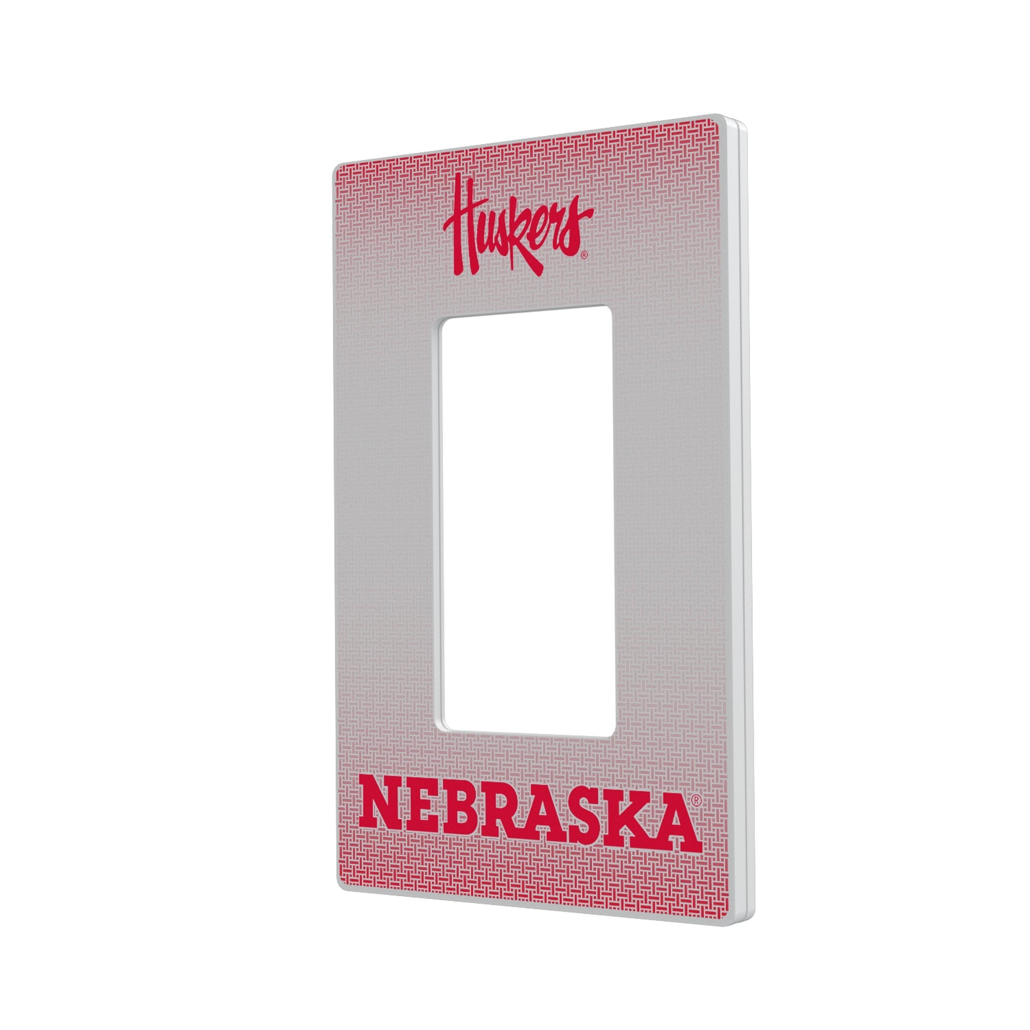 University of Nebraska Huskers Linen Hidden-Screw Light Switch Plate 2