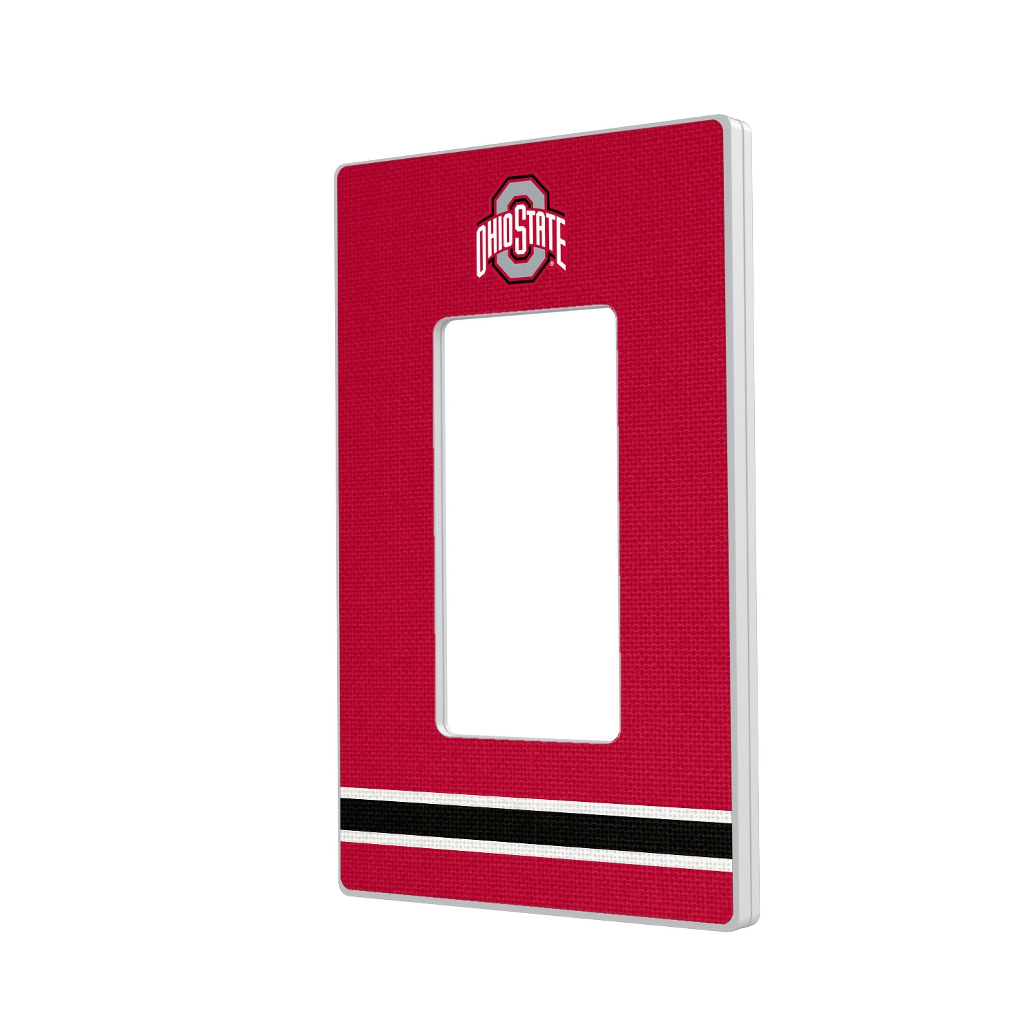 Ohio State University Buckeyes Stripe Hidden-Screw Light Switch Plate