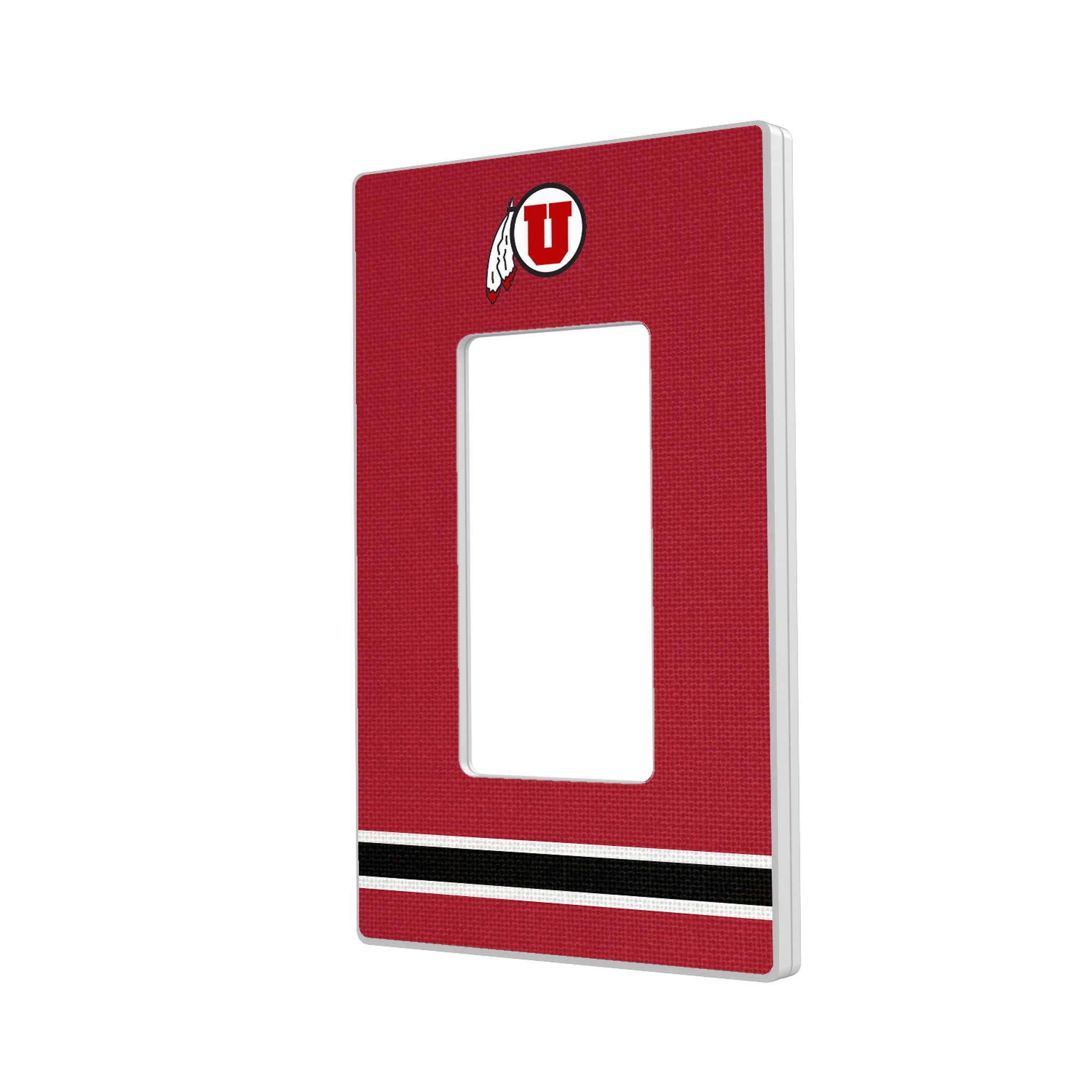 University of Utah Utes Stripe Hidden-Screw Light Switch Plate 2