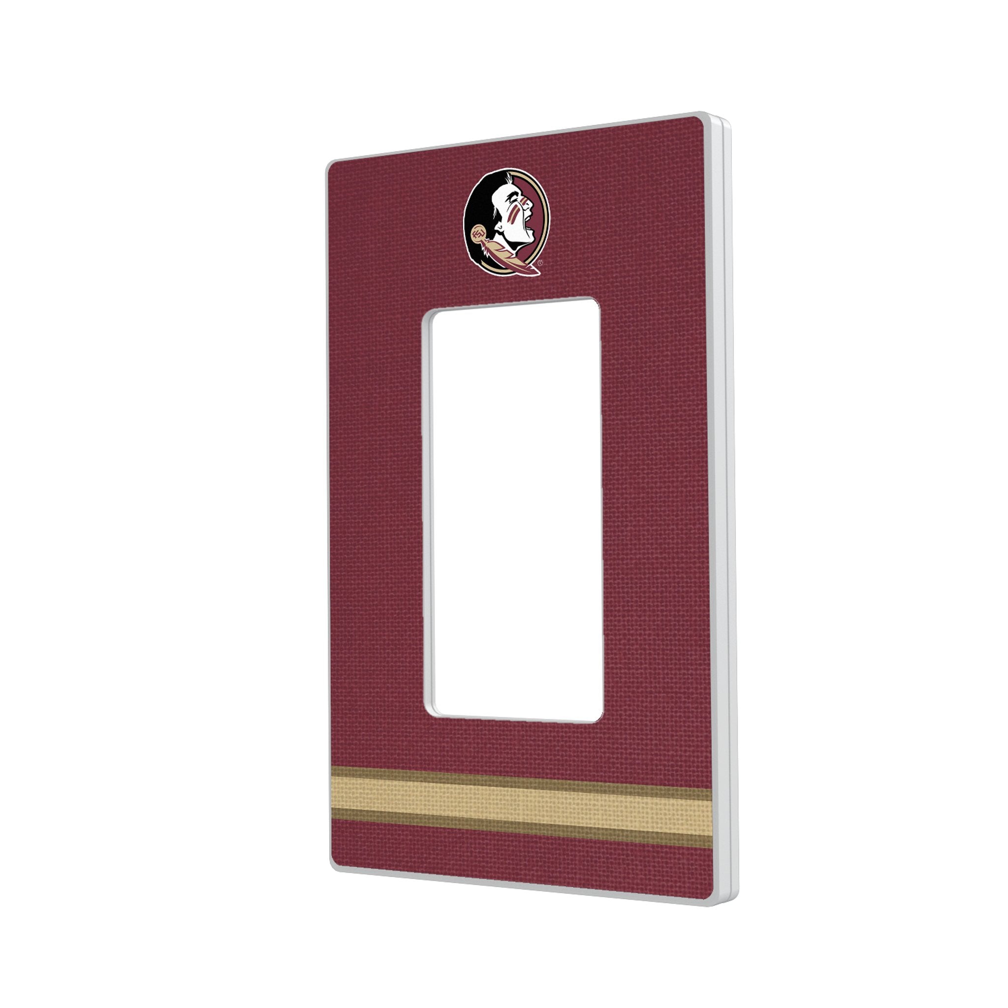 Florida State University Seminoles Stripe Hidden-Screw Light Switch Plate 2