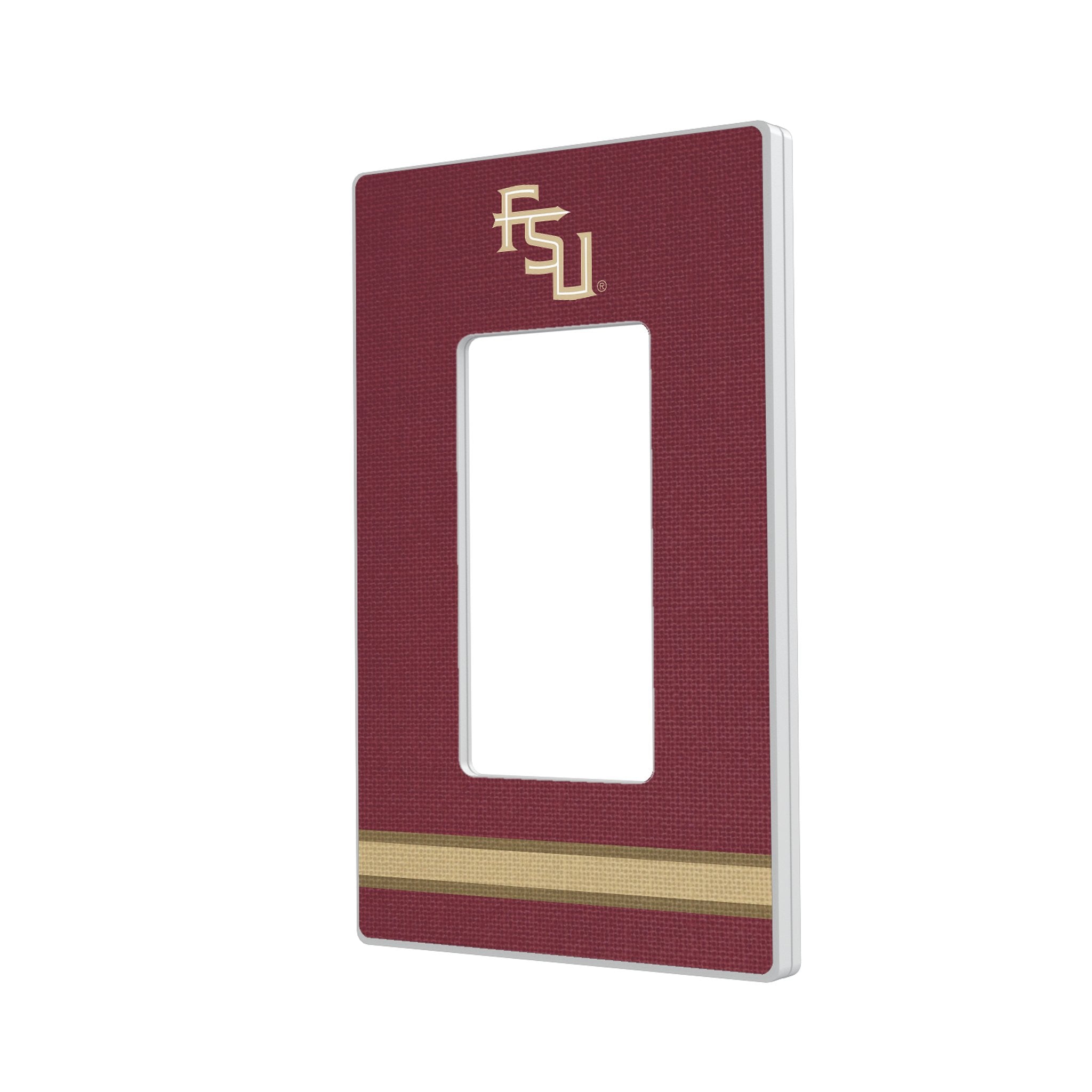 Florida State University Seminoles Athletic Wordmark Stripe Hidden-Screw Light Switch Plate