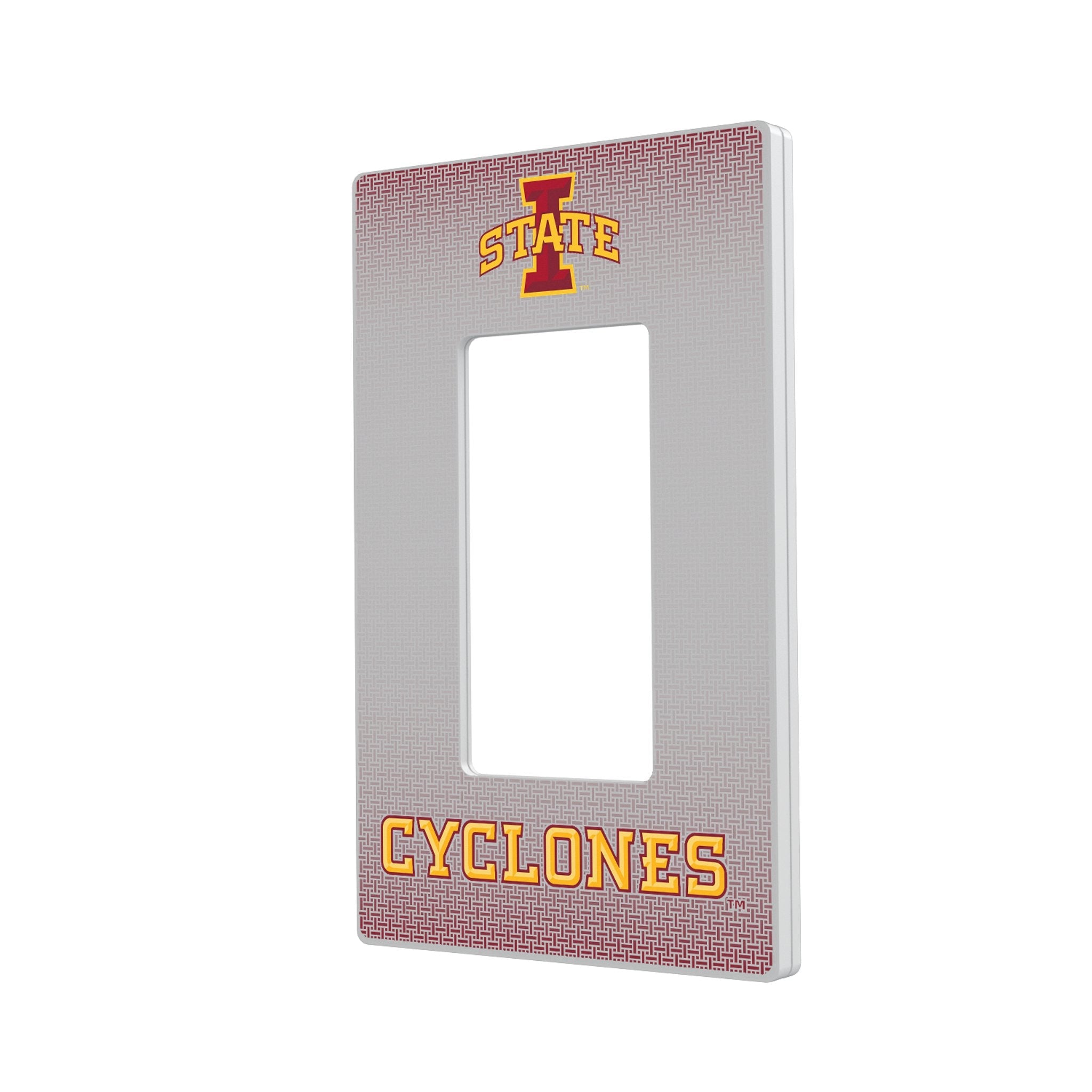 Iowa State University Cyclones Linen Hidden-Screw Light Switch Plate