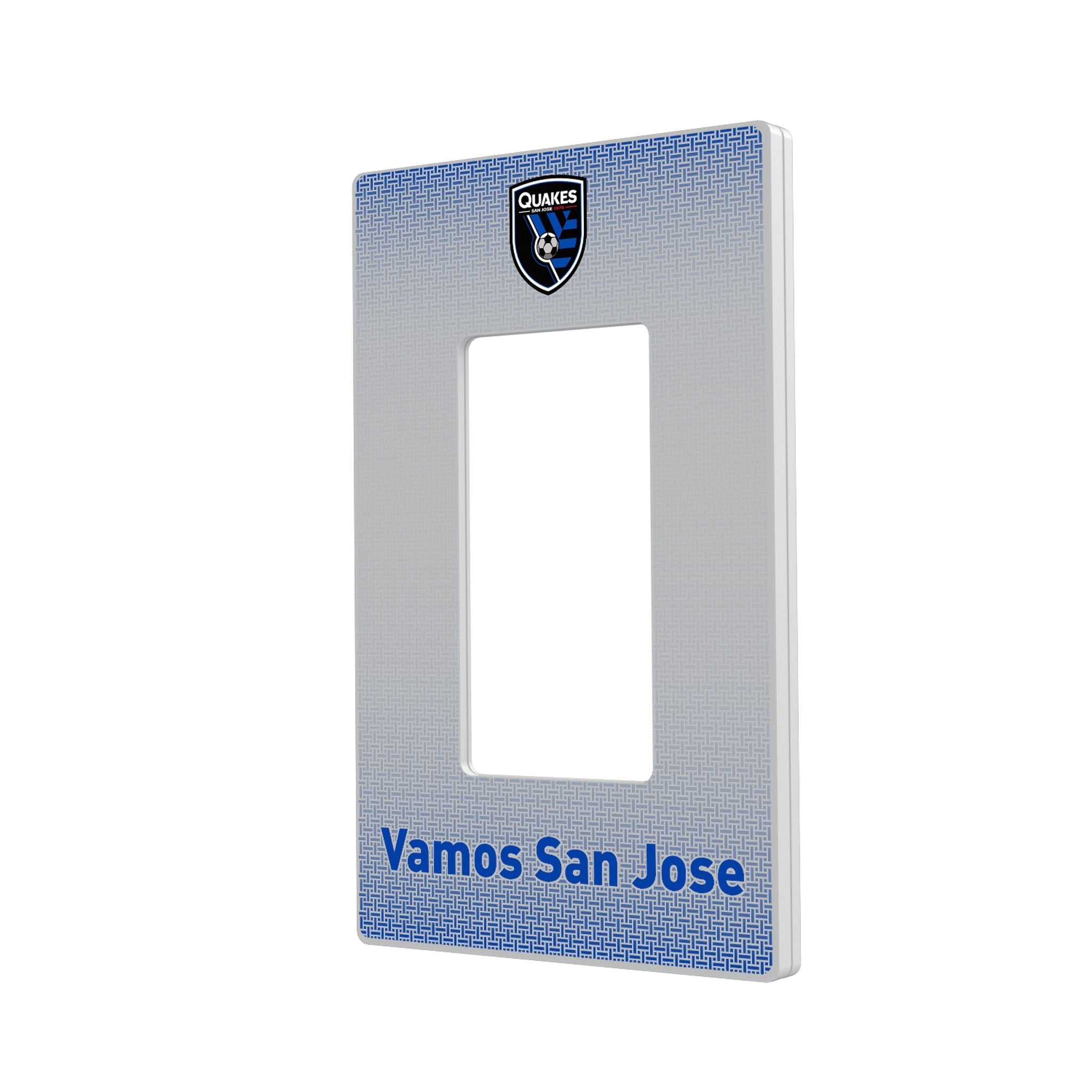 San Jose Earthquakes Linen Hidden-Screw Light Switch Plate 2