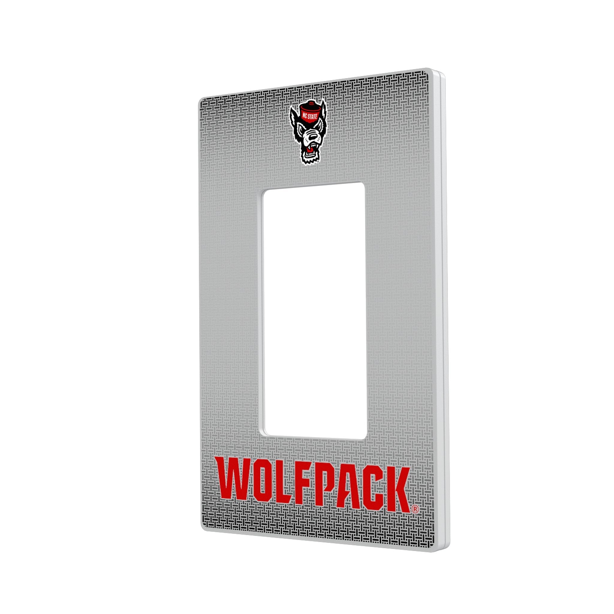 North Carolina State University Wolfpack Linen Hidden-Screw Light Switch Plate