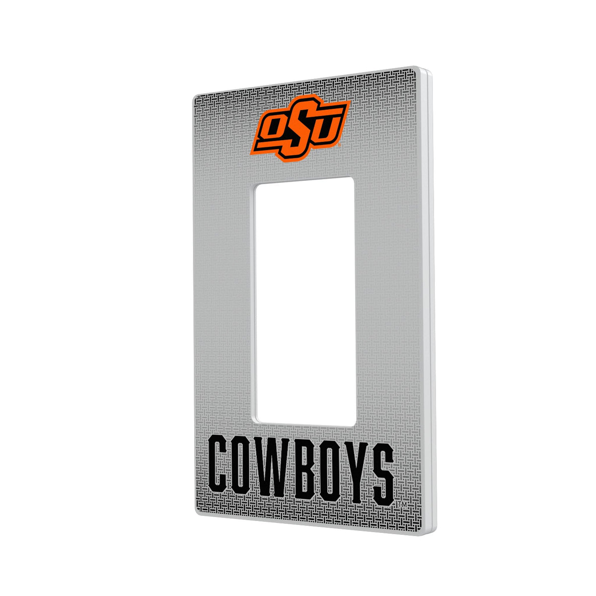 Oklahoma State University Cowboys Linen Hidden-Screw Light Switch Plate 2