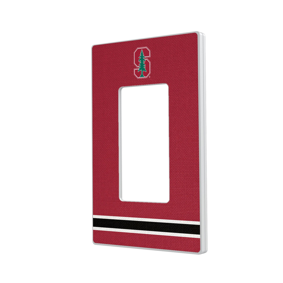 Stanford University Cardinal Stripe Hidden-Screw Light Switch Plate