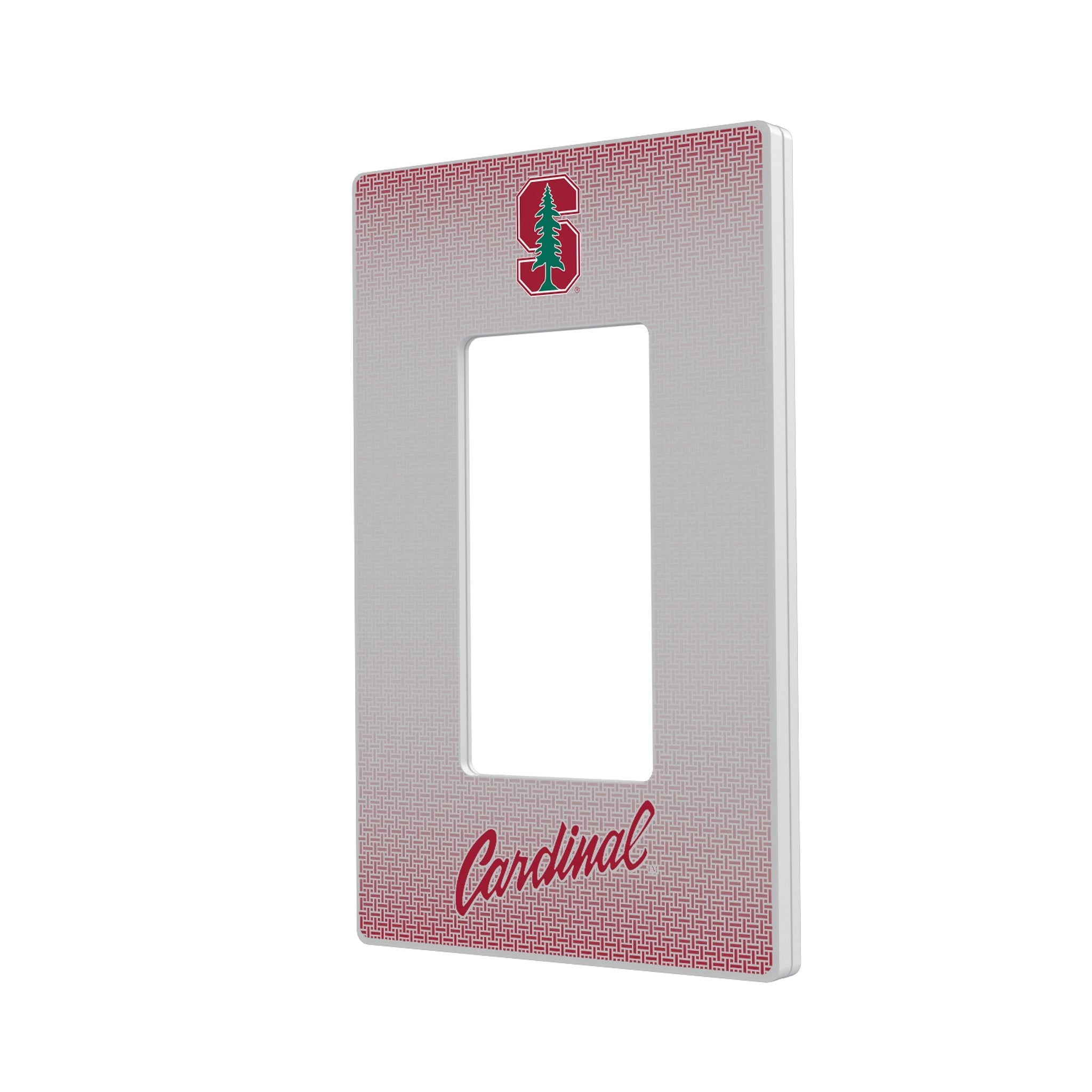 Stanford University Cardinal Linen Hidden-Screw Light Switch Plate 2