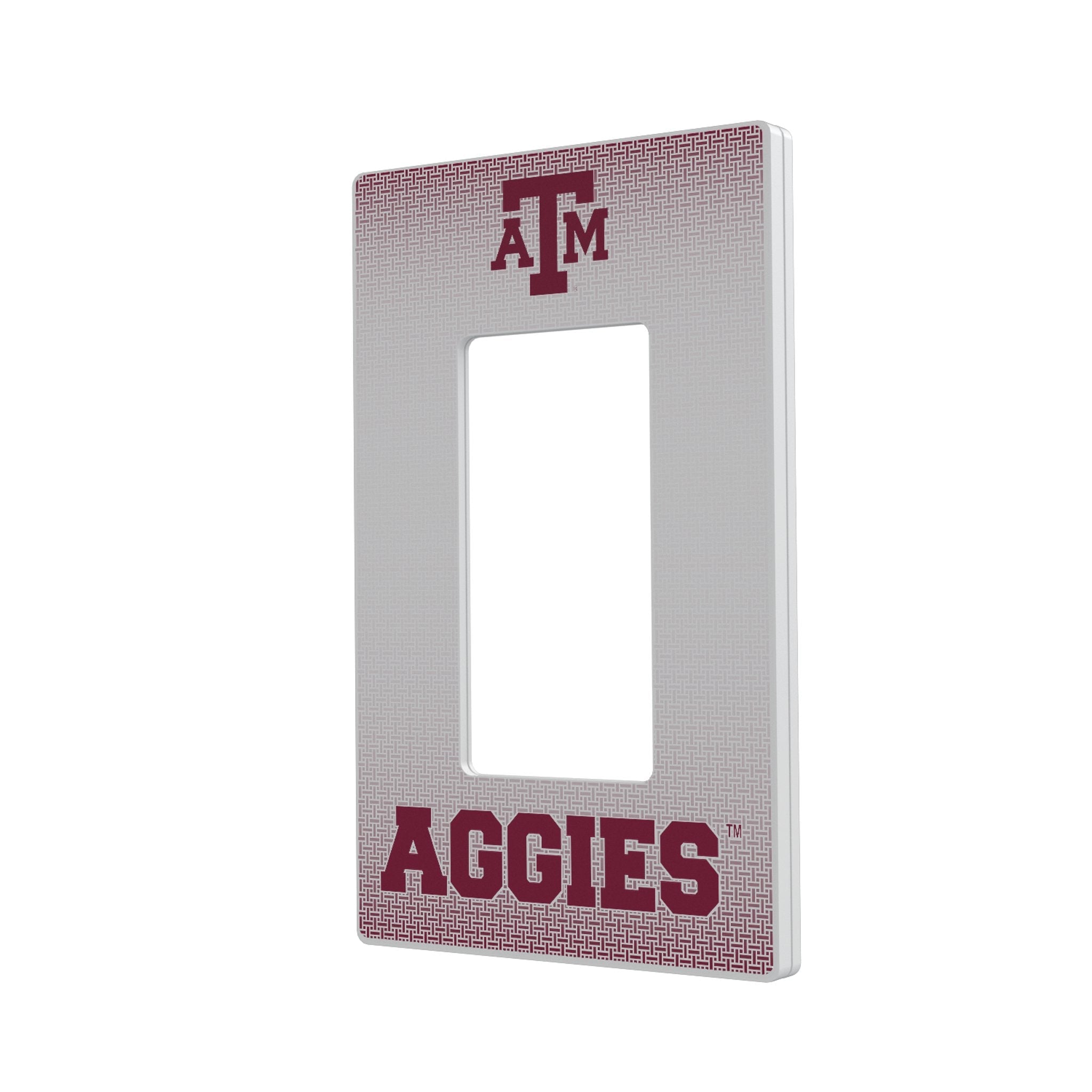 Texas A&M University Aggies Linen Hidden-Screw Light Switch Plate