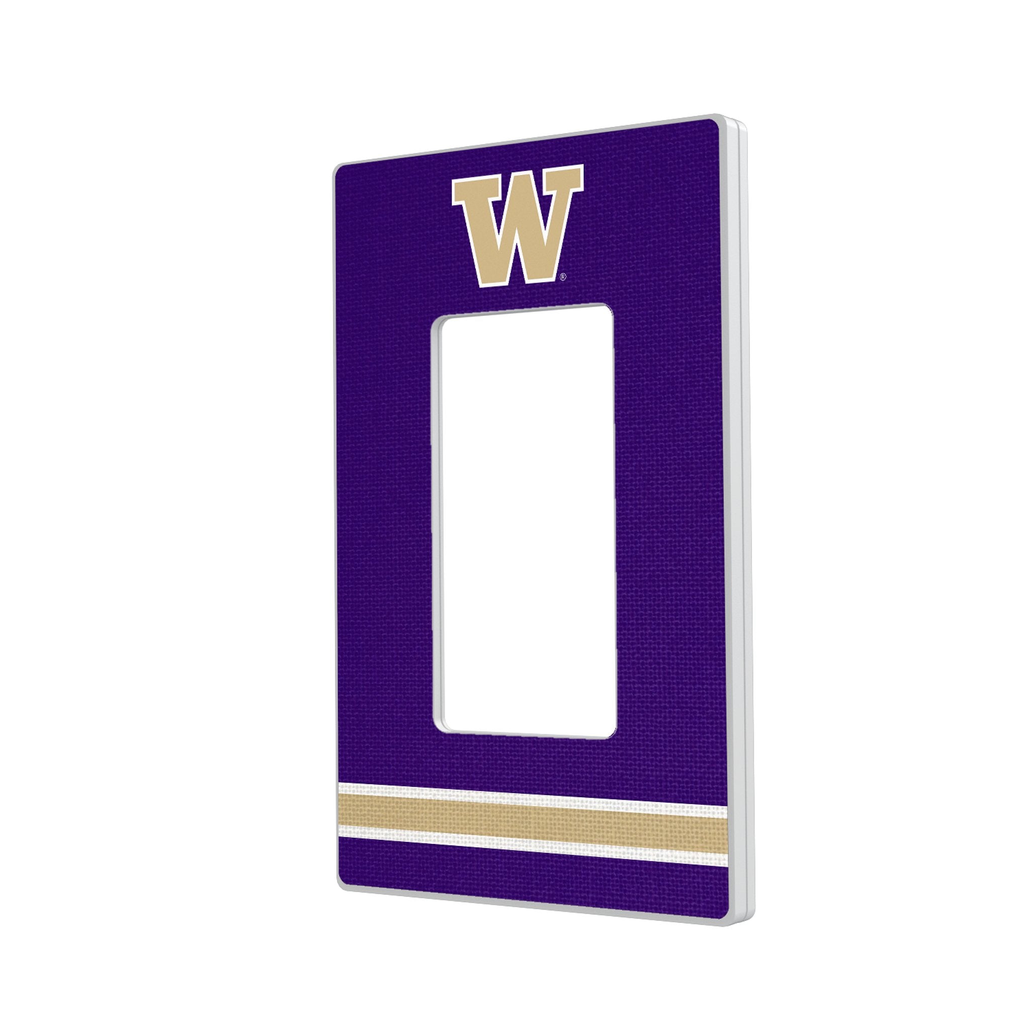 University of Washington Huskies Stripe Hidden-Screw Light Switch Plate 2