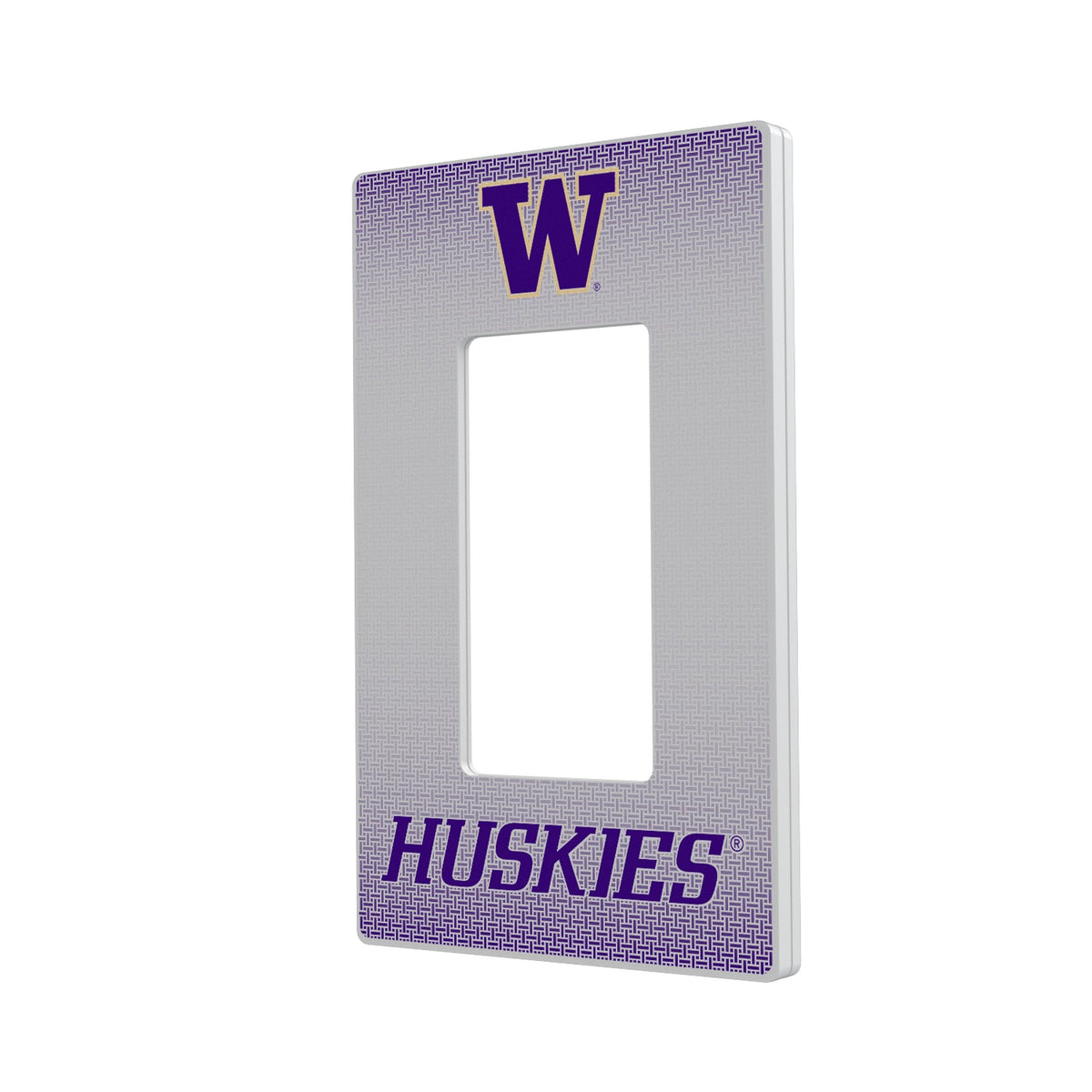 University of Washington Huskies Linen Hidden-Screw Light Switch Plate 2