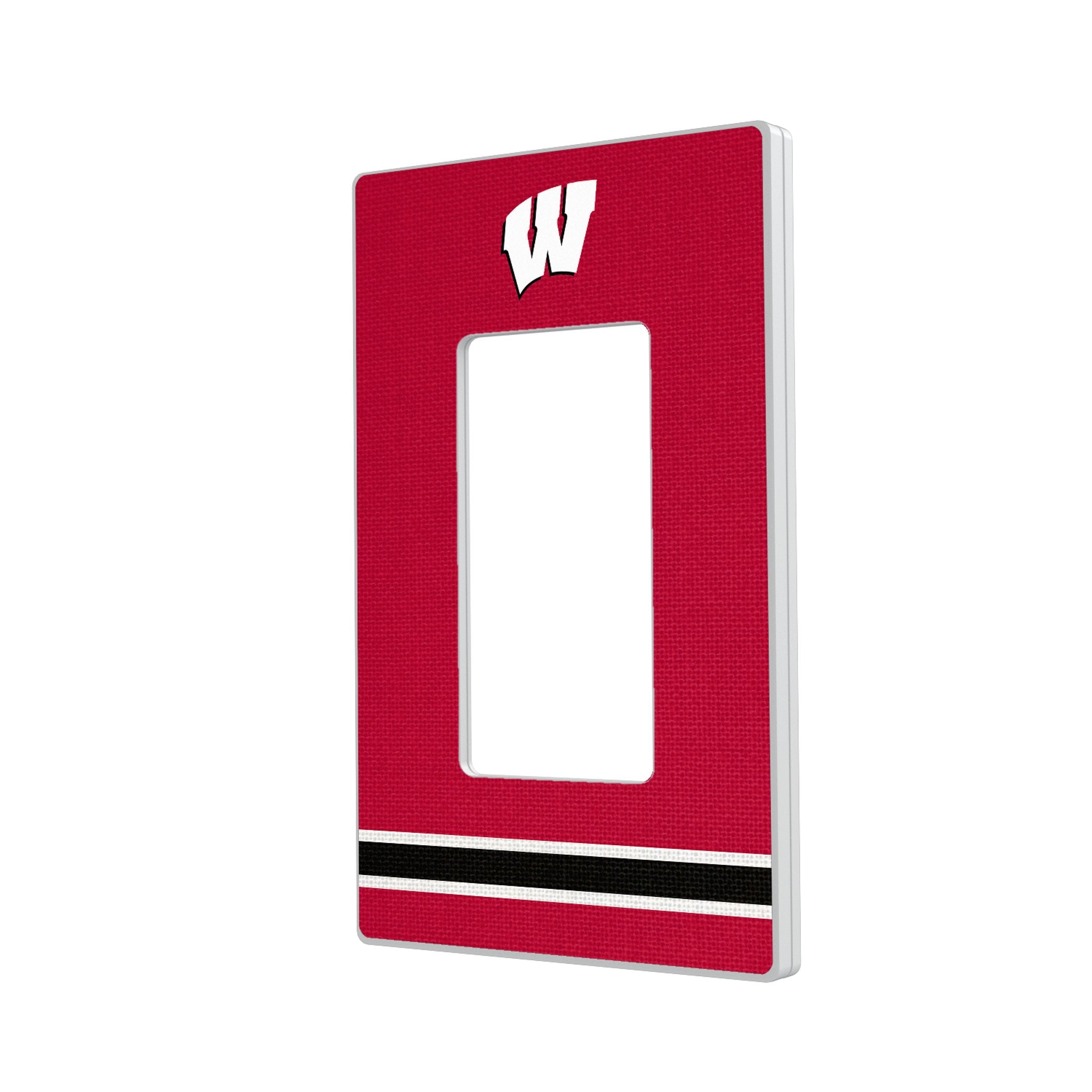 University of Wisconsin Badgers Stripe Hidden-Screw Light Switch Plate