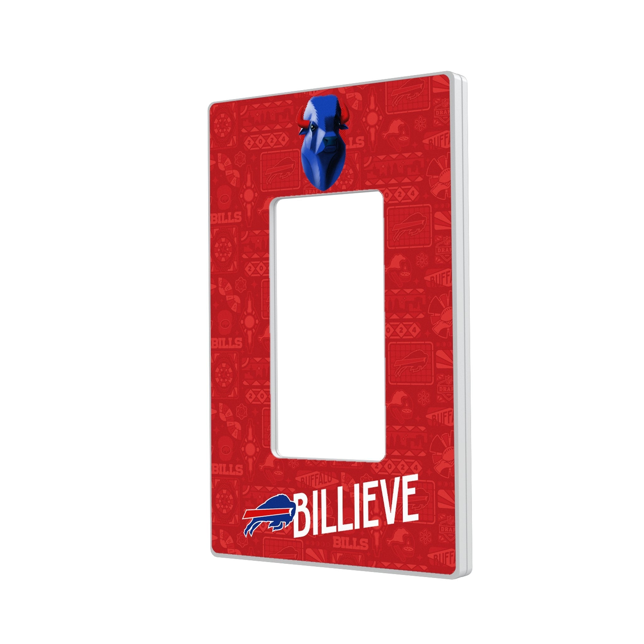 Buffalo Bills 2024 Illustrated Limited Edition Hidden-Screw Light Switch Plate 2