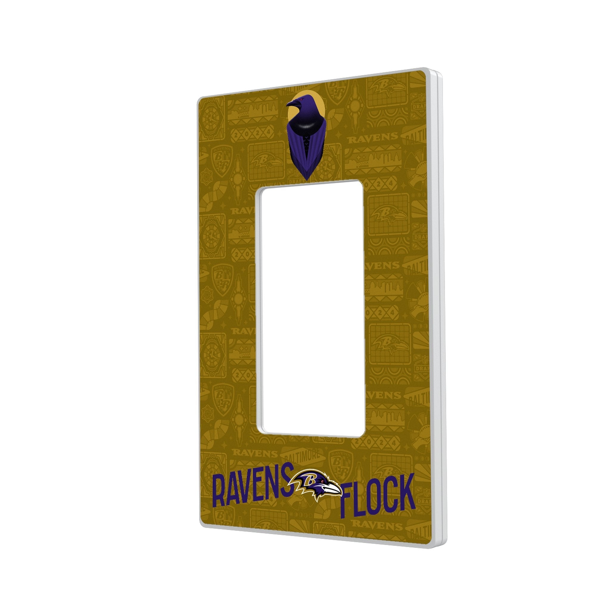 Baltimore Ravens 2024 Illustrated Limited Edition Hidden-Screw Light Switch Plate 2