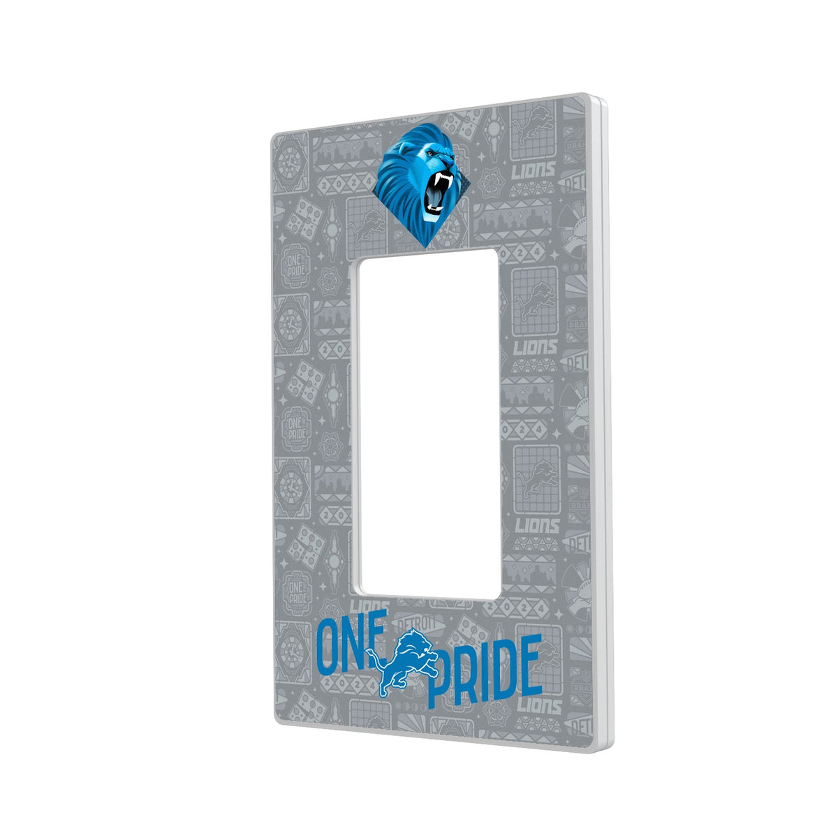Detroit Lions 2024 Illustrated Limited Edition Hidden-Screw Light Switch Plate 2
