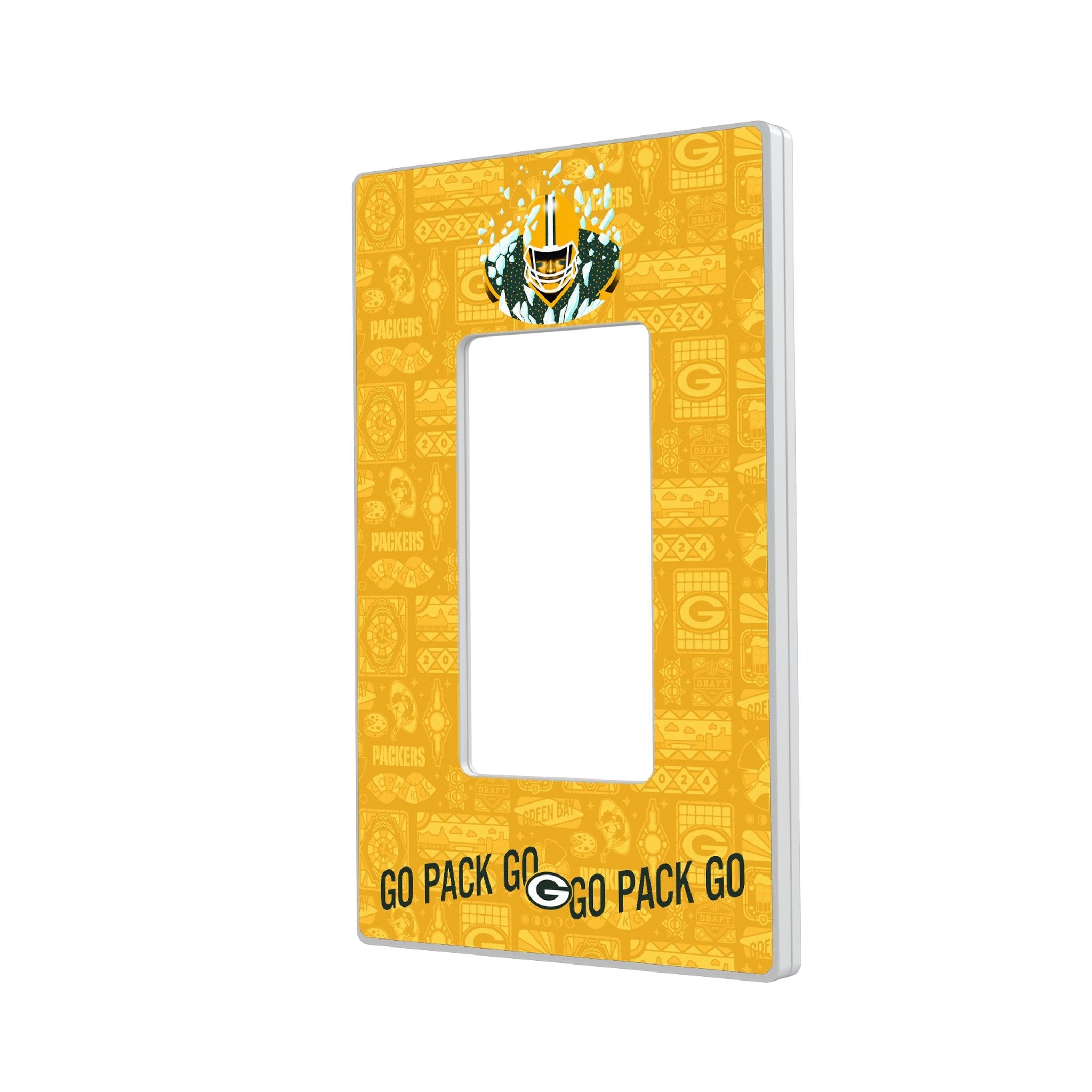 Green Bay Packers 2024 Illustrated Limited Edition Hidden-Screw Light Switch Plate 2