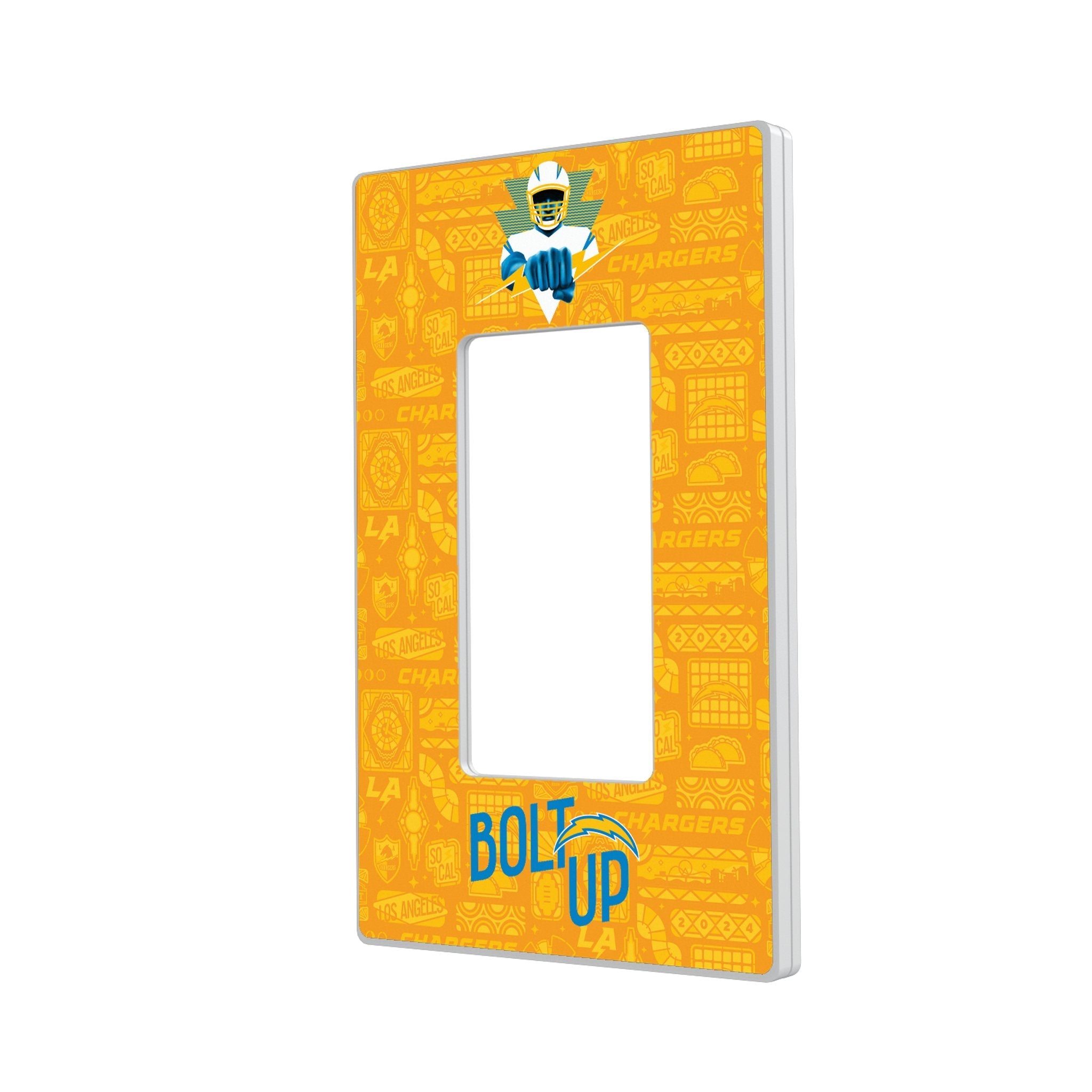 Los Angeles Chargers 2024 Illustrated Limited Edition Hidden-Screw Light Switch Plate 2