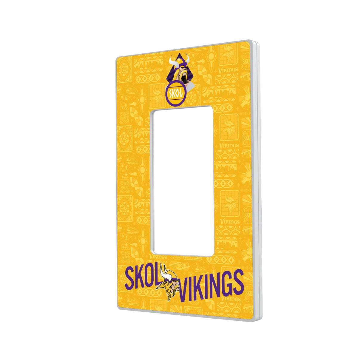 Minnesota Vikings 2024 Illustrated Limited Edition Hidden-Screw Light Switch Plate 2