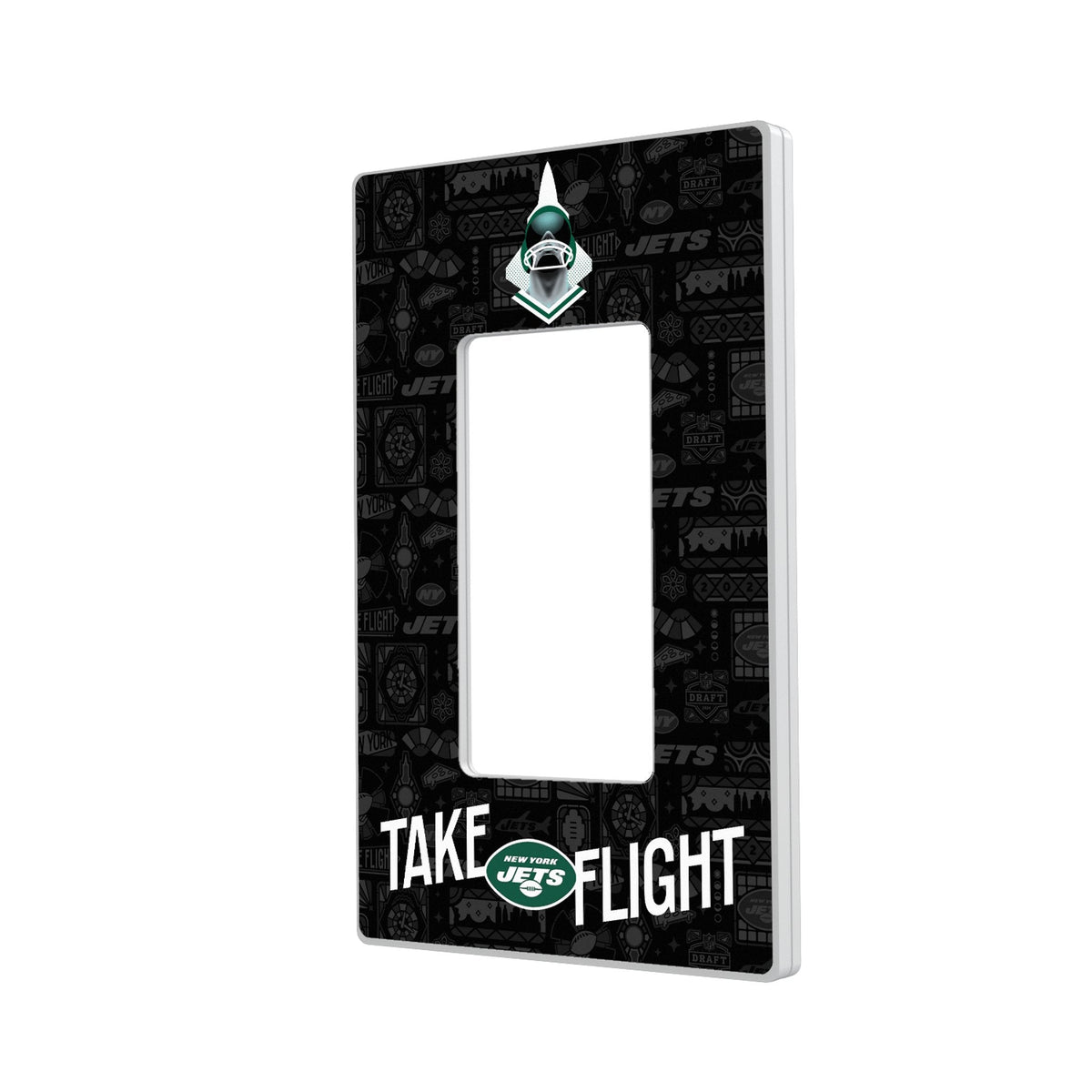 New York Jets 2024 Illustrated Limited Edition Hidden-Screw Light Switch Plate 2