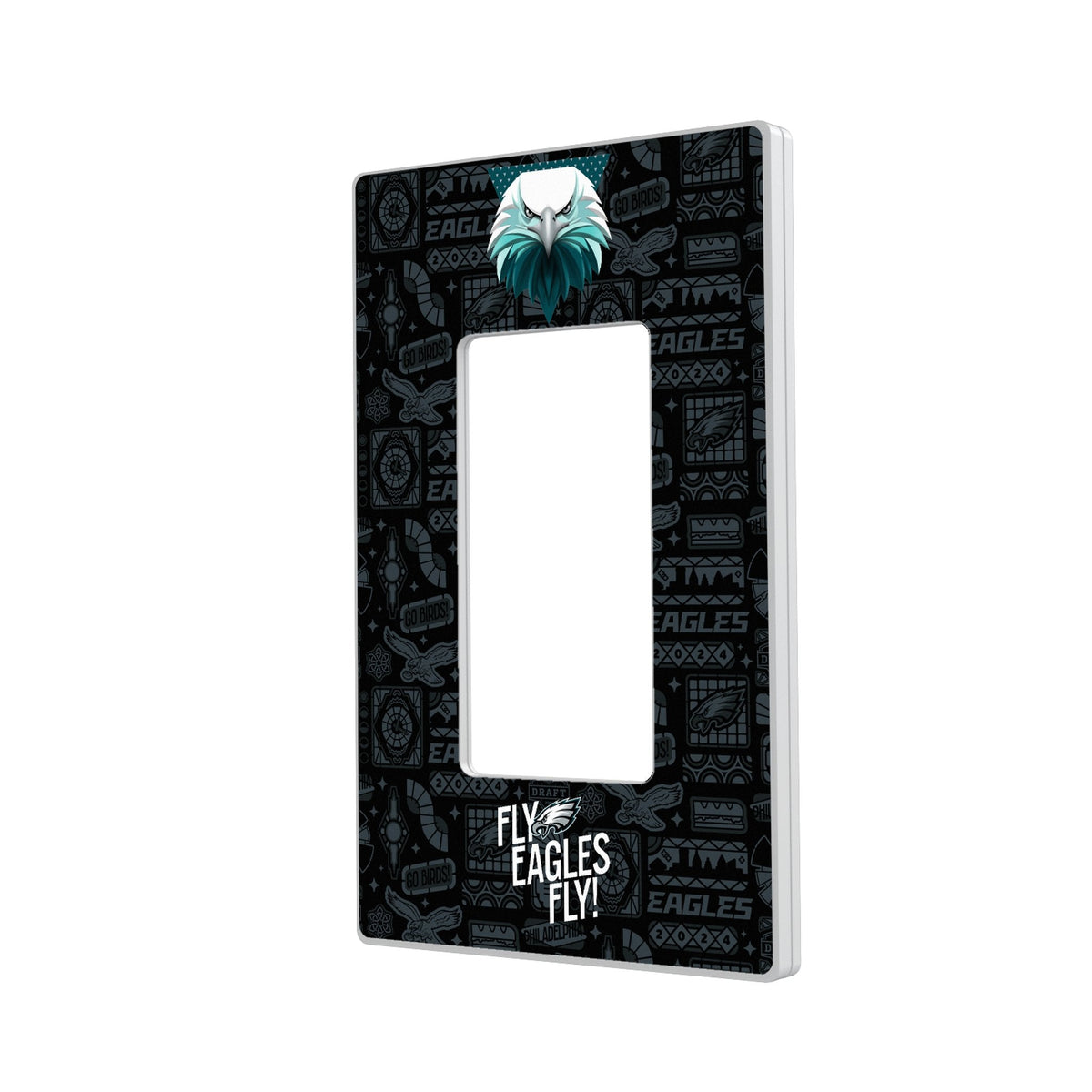 Philadelphia Eagles 2024 Illustrated Limited Edition Hidden-Screw Light Switch Plate 2