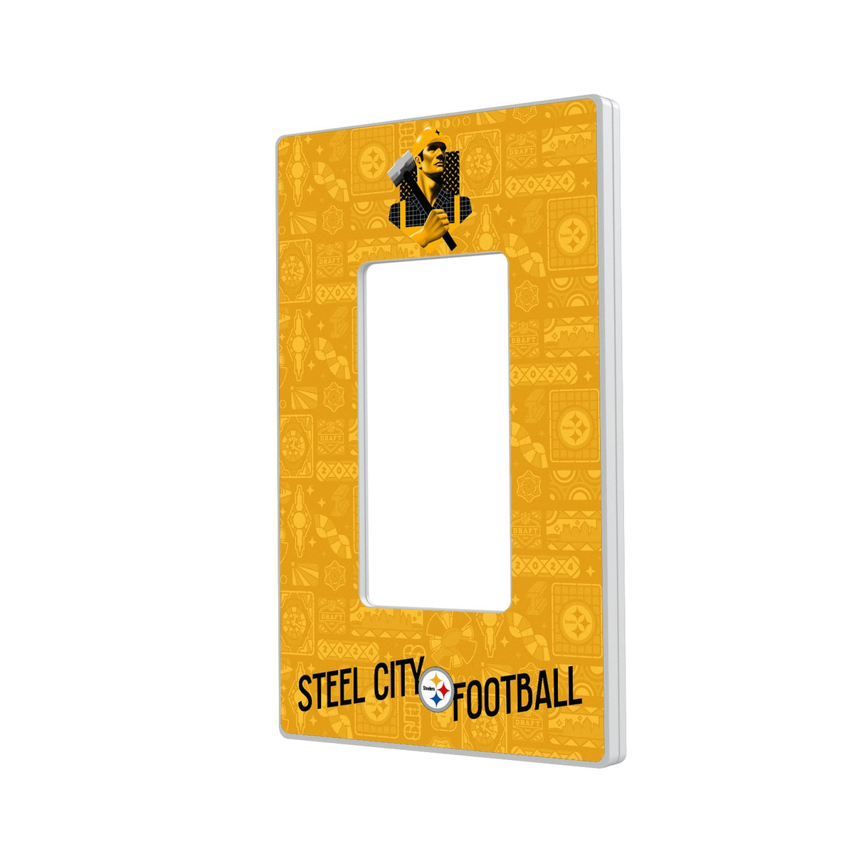Pittsburgh Steelers 2024 Illustrated Limited Edition Hidden-Screw Light Switch Plate 2