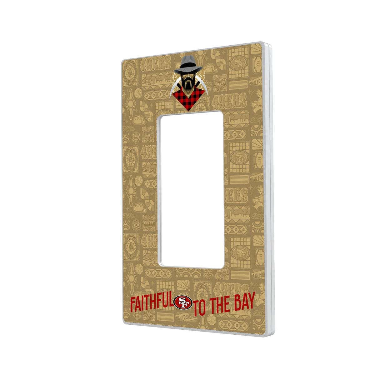San Francisco 49ers 2024 Illustrated Limited Edition Hidden-Screw Light Switch Plate 2
